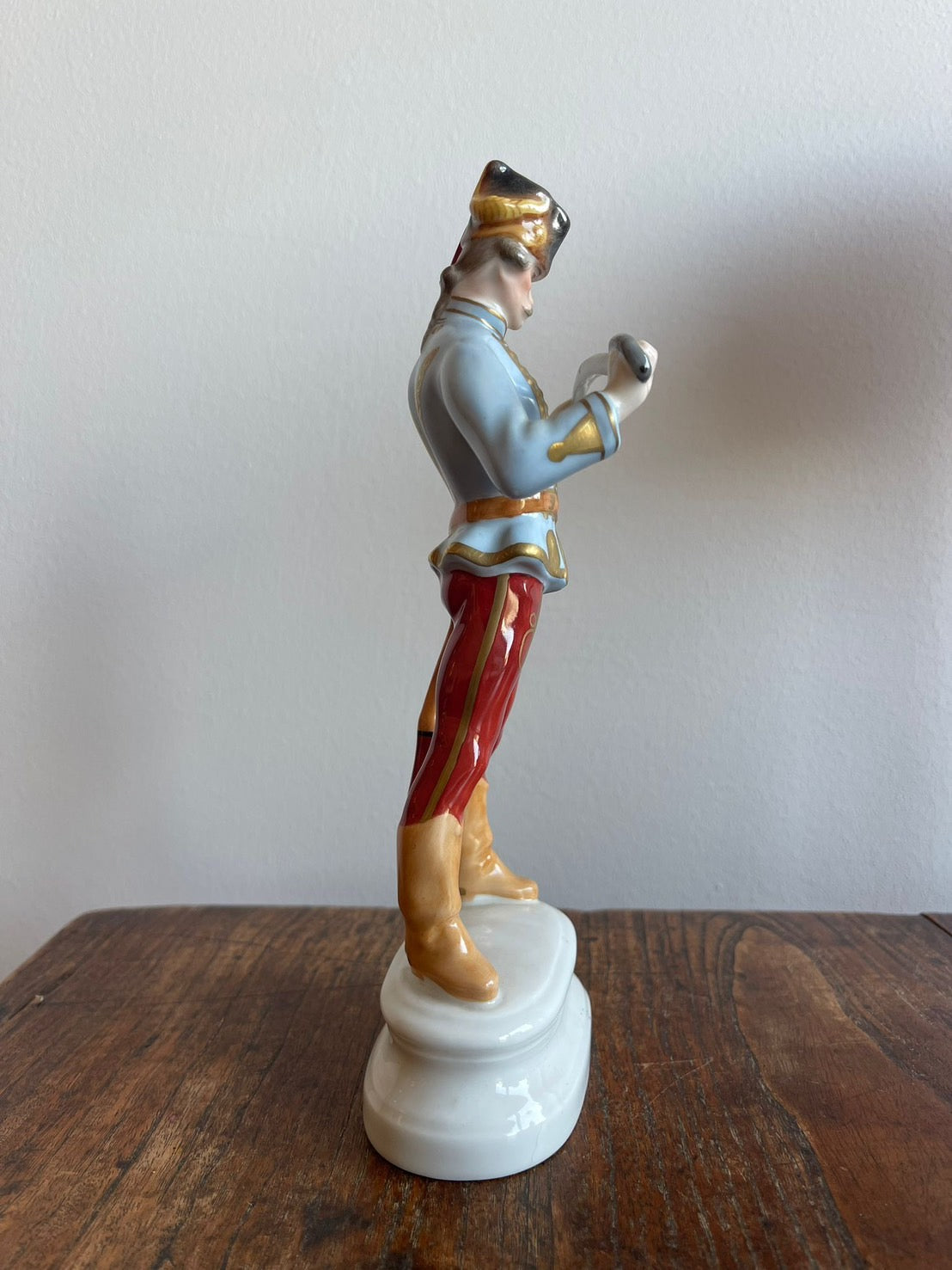 Hungarian Hussar with Sabre – Herend Porcelain Figurine 8" with Makers Mark