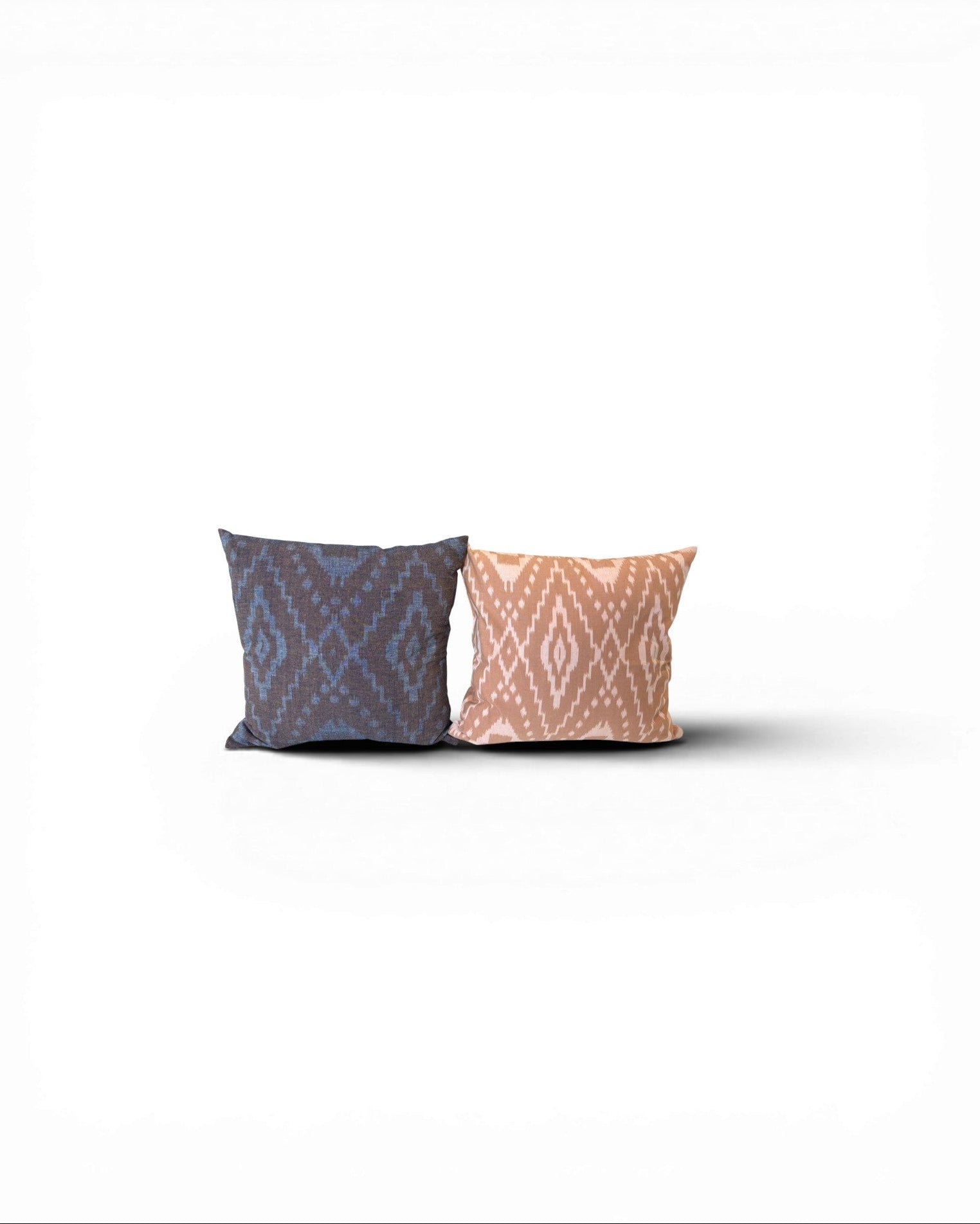 Ikat Cushion - Pale Pink and Dark Apricot - Surround Living - 1