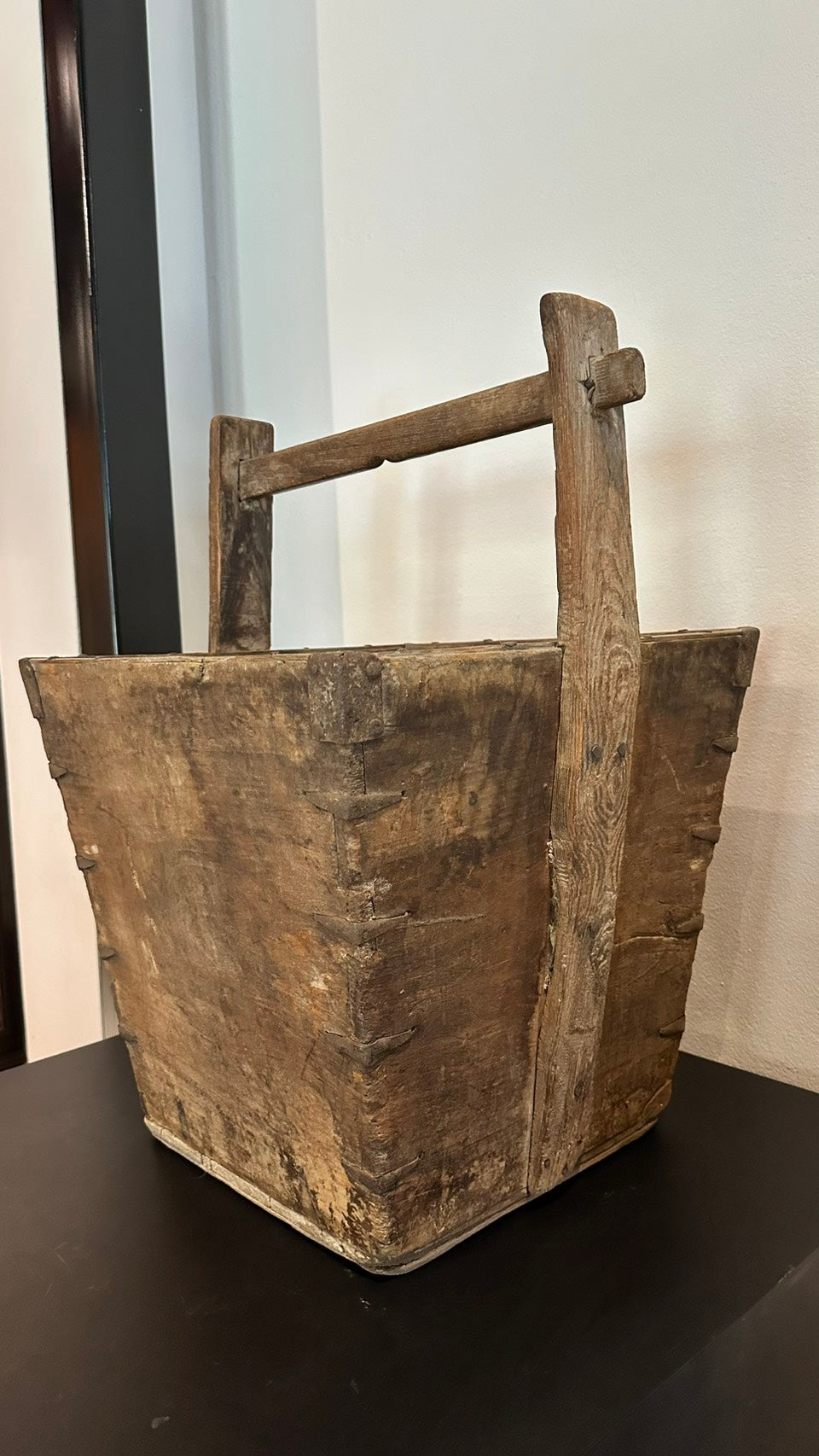 Antique Wooden Carrying Bucket