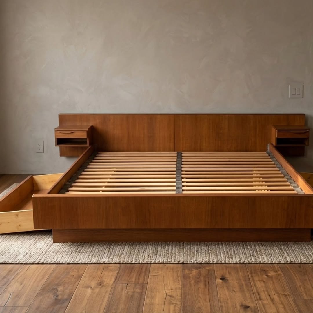 Danish Modern Teak King Size Bed - Surround Living - 13