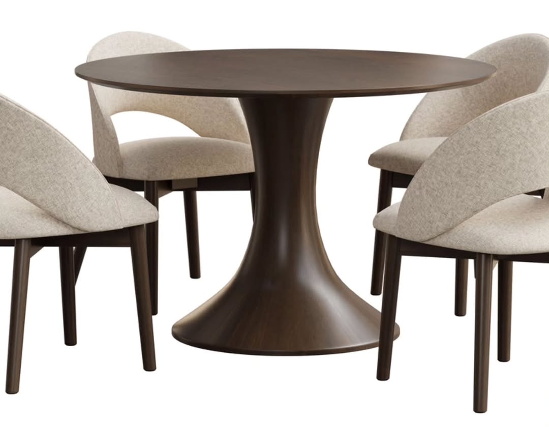 Oneida Solid Wood Pedestal Dining Table - Surround Living - 5