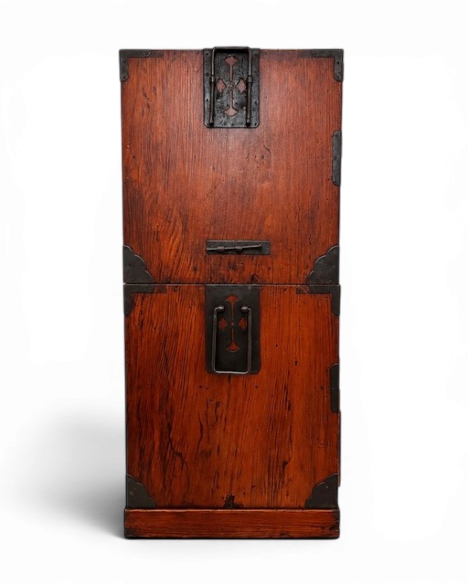 Nihonmatsu Keyaki Bridal Tansu Chest with Brass Fittings