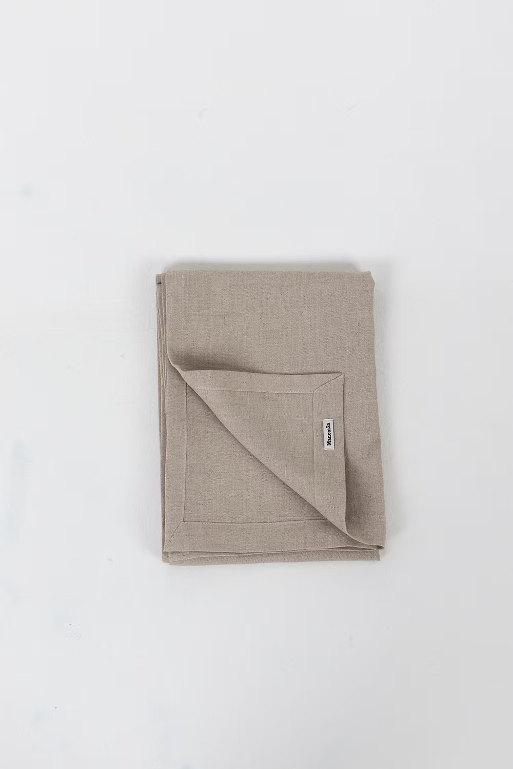 Stone Colour Classic Linen Runner