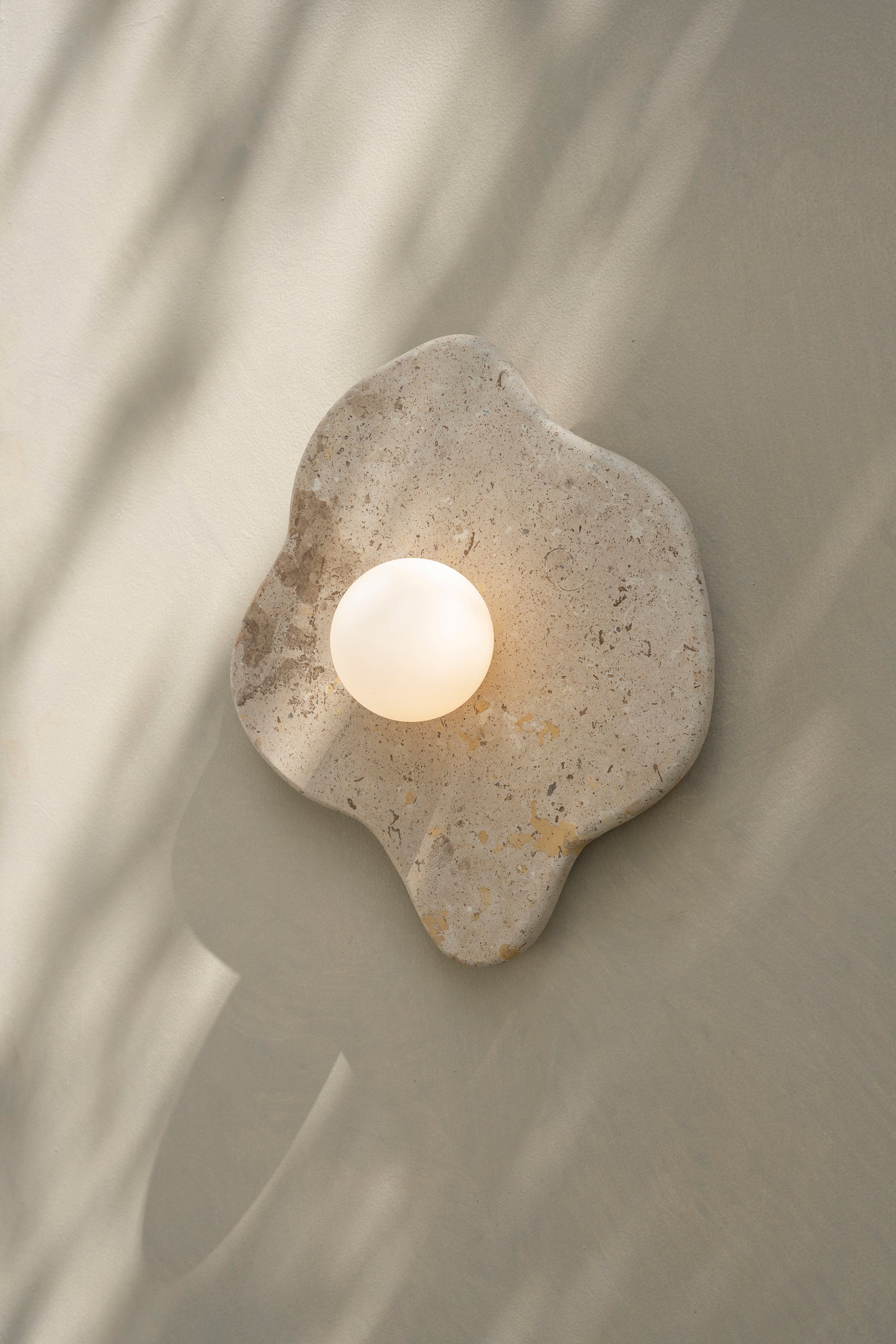Blob Sconce #2 - Travertine