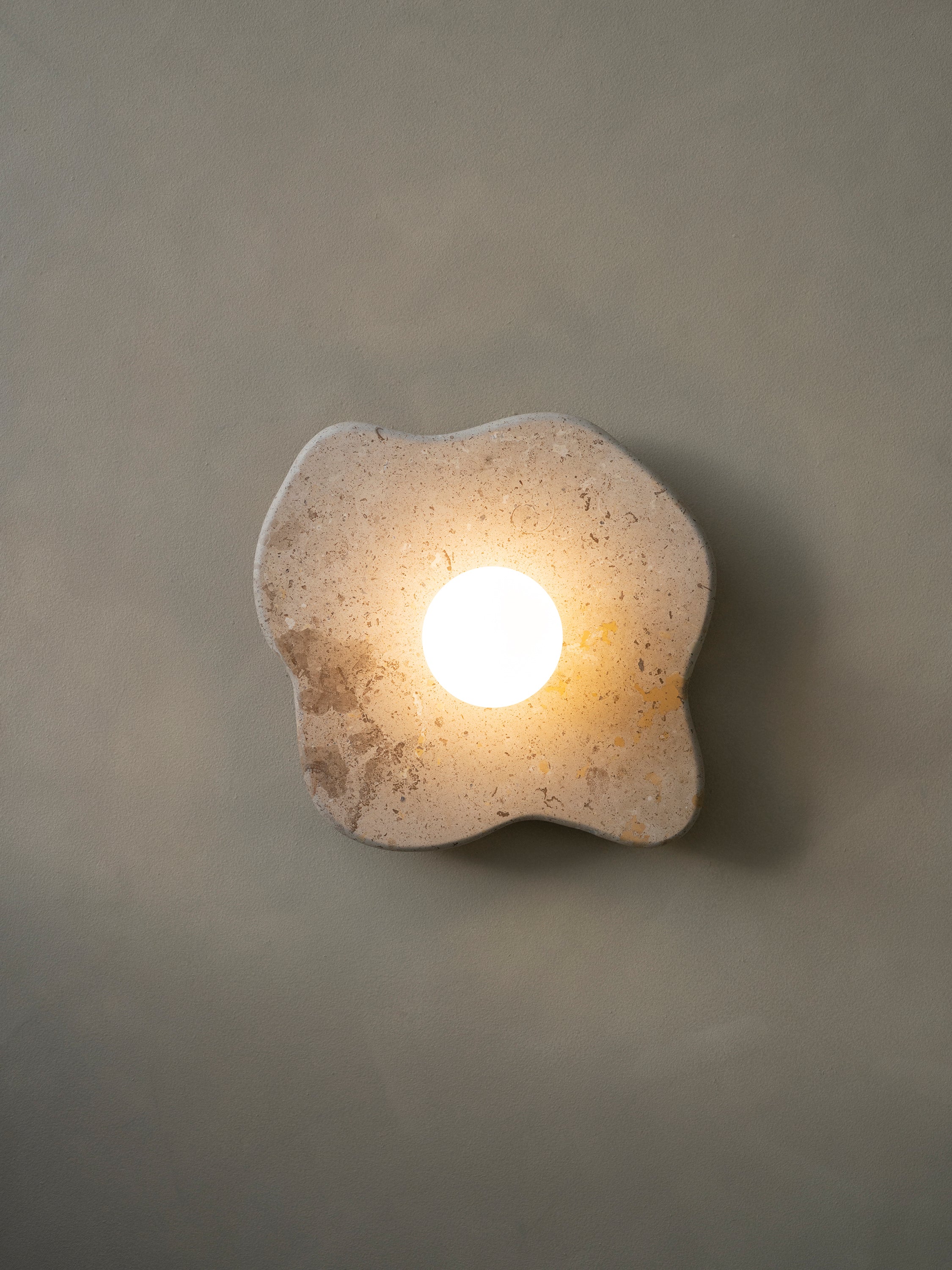 Blob Sconce #2 - Travertine