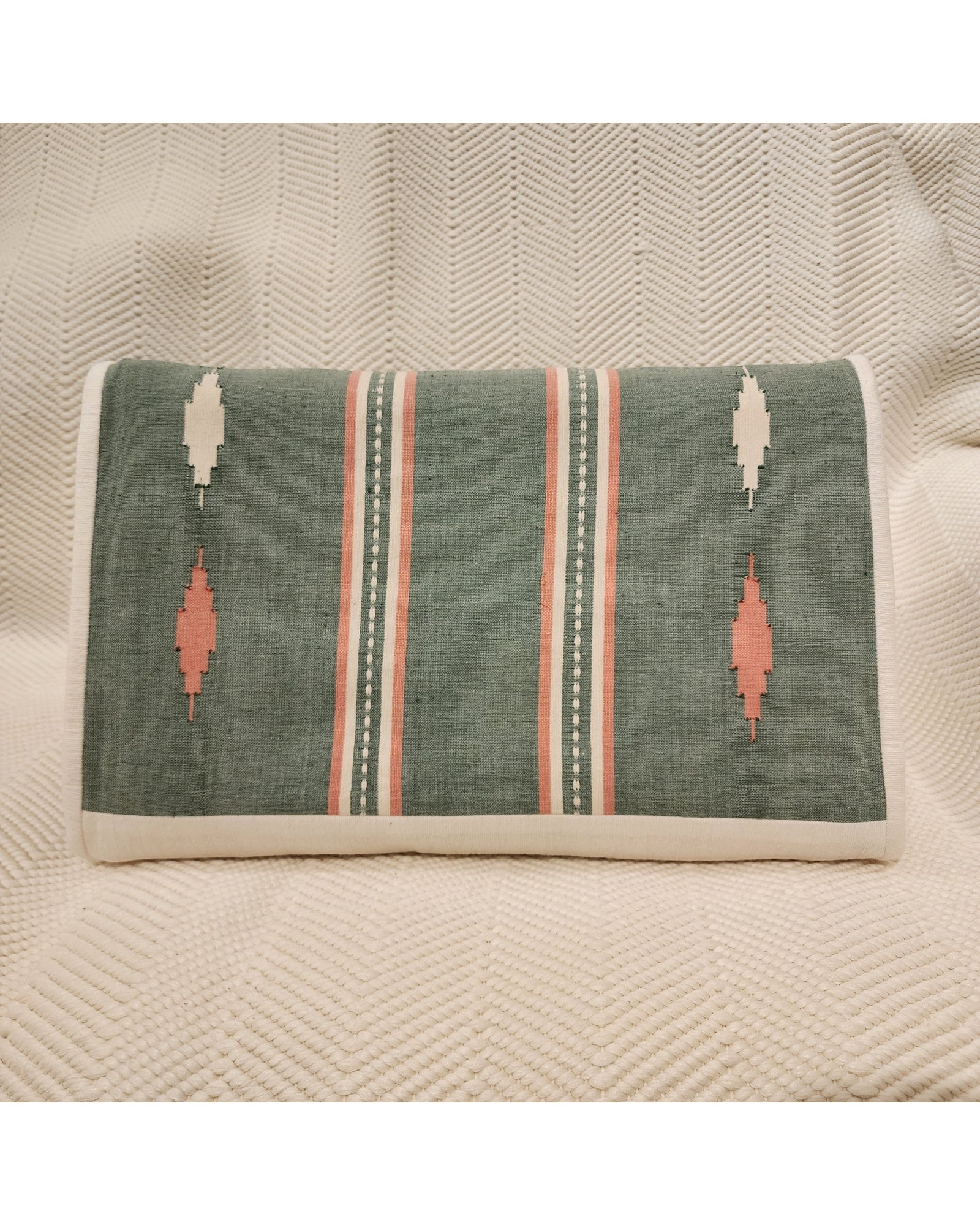 Triangular Cushion with Cotton Cover - Light Green