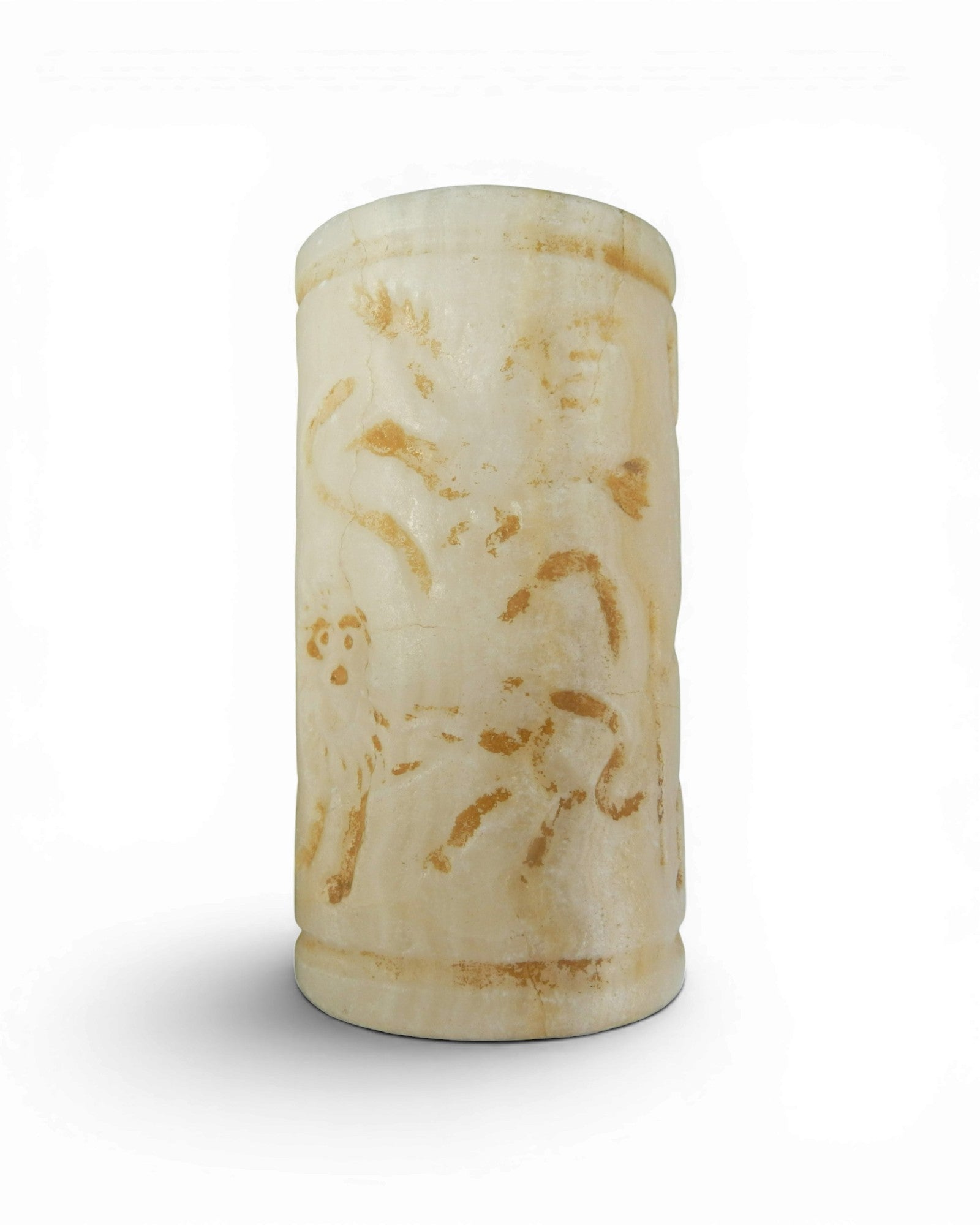 Ancient Bactrian Alabaster Cylinder Seal