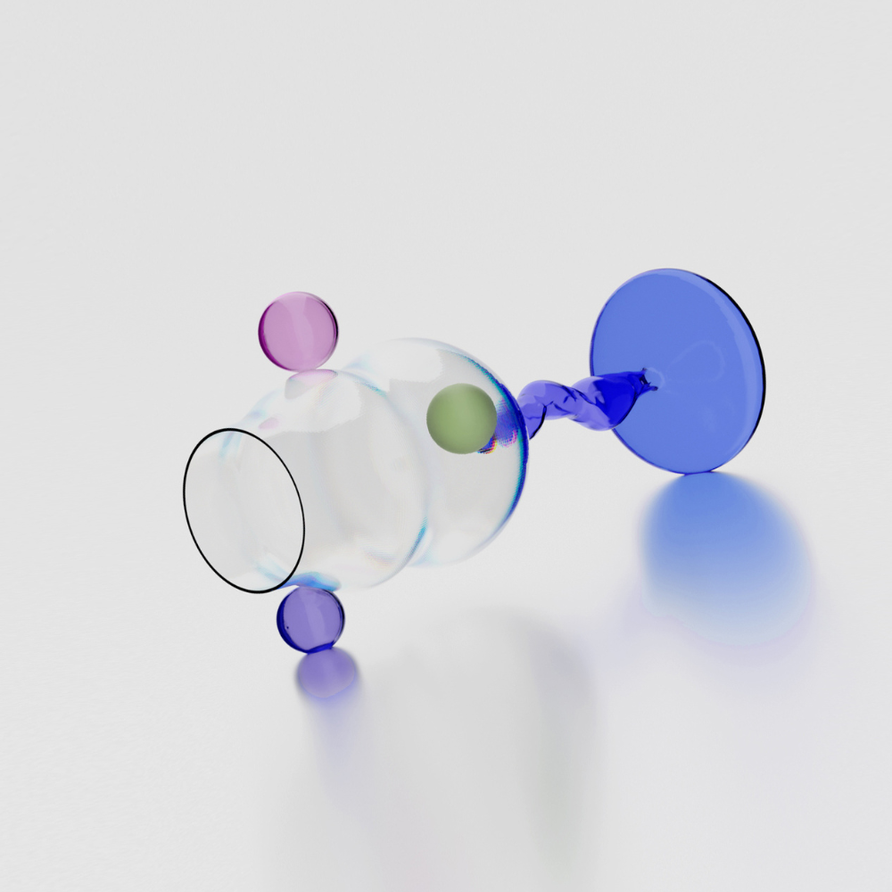 Molecular model with colored spheres on a white background