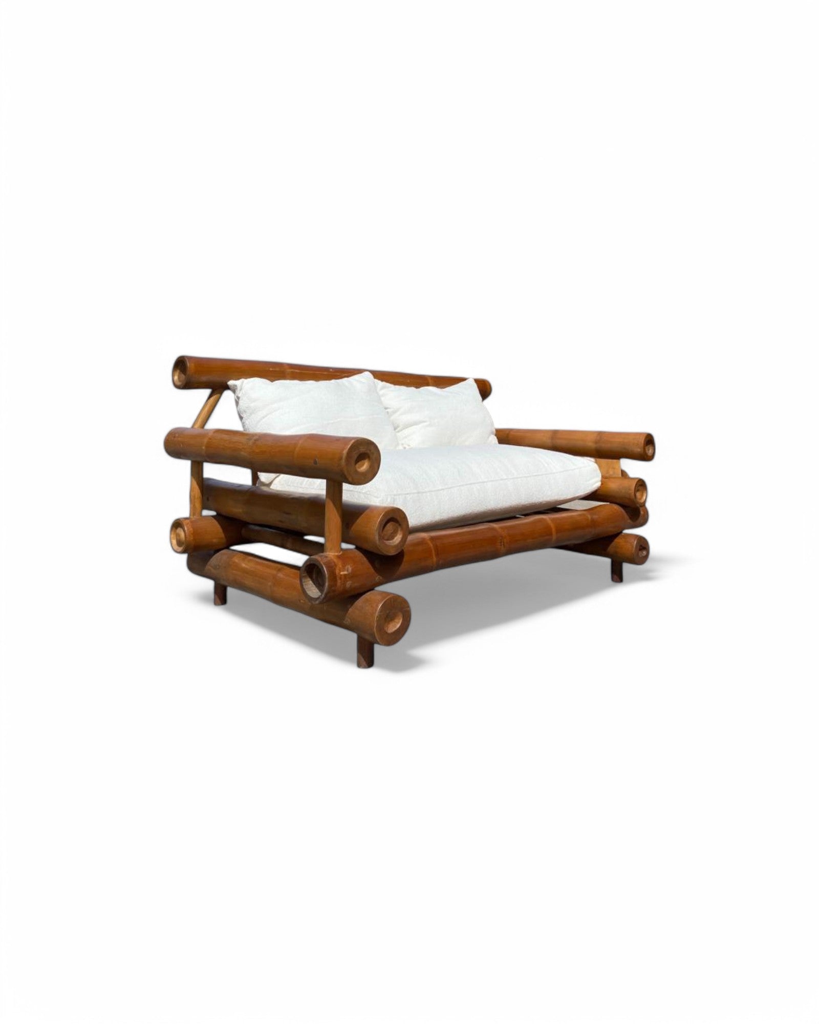 Bamboo Pipe Sofa Frame - With Cushions, 3 Seater