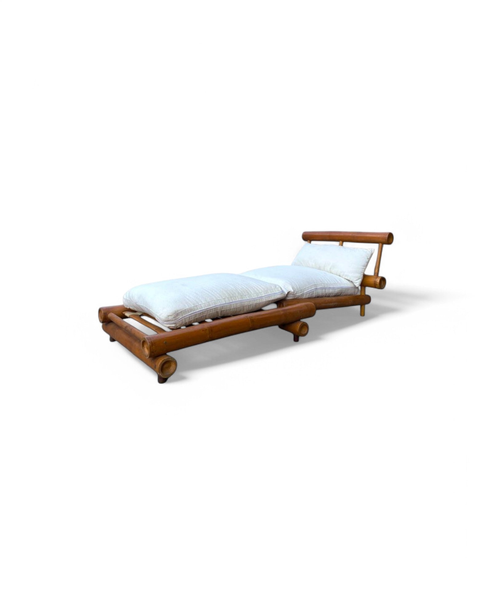 Bamboo Pipe Daybed Frame - With Cushions, Extendable Frame