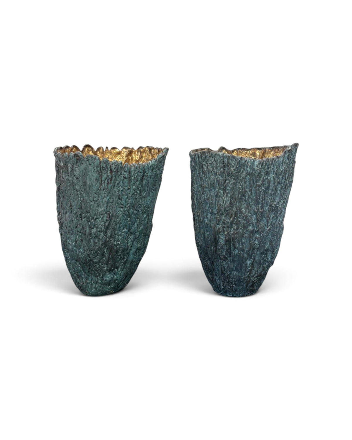 Brass Bark Vase (L)