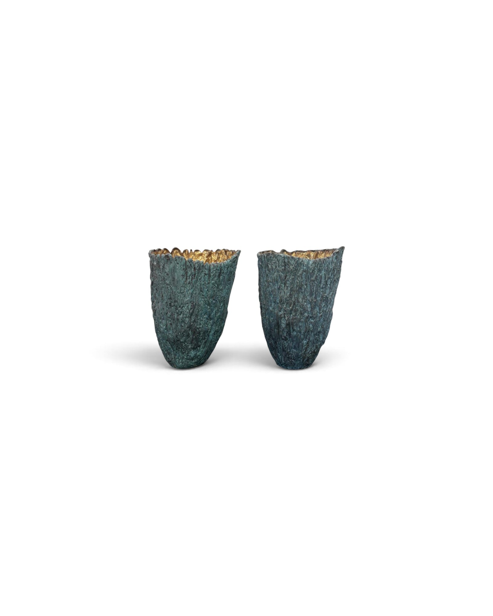 Brass Bark Vase (L)