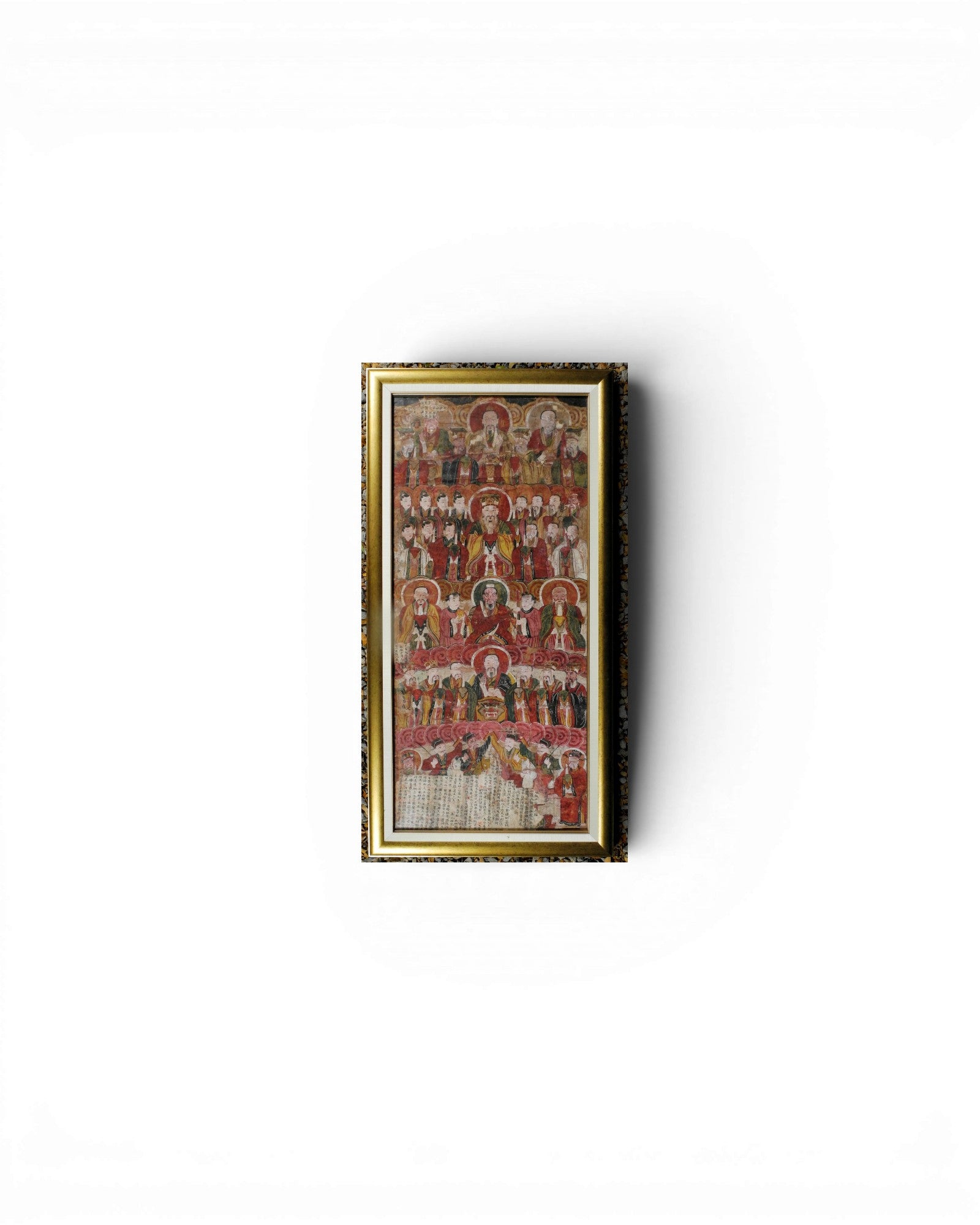 Framed Zhuang Vertical Scroll Painting of the Ancestors (89 x 177cm) - Surround Living - 1