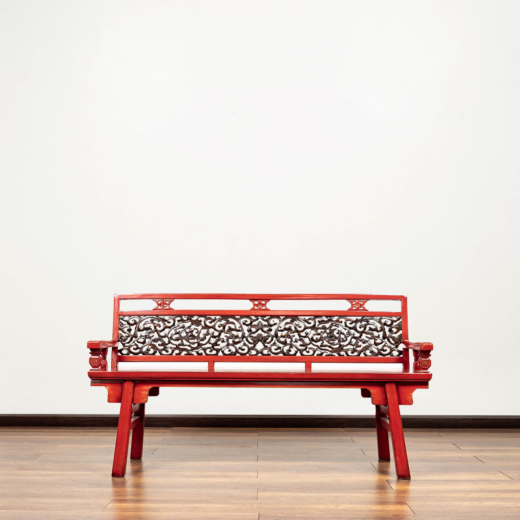 Chinese Garden Reproduction Three-Seater Bench