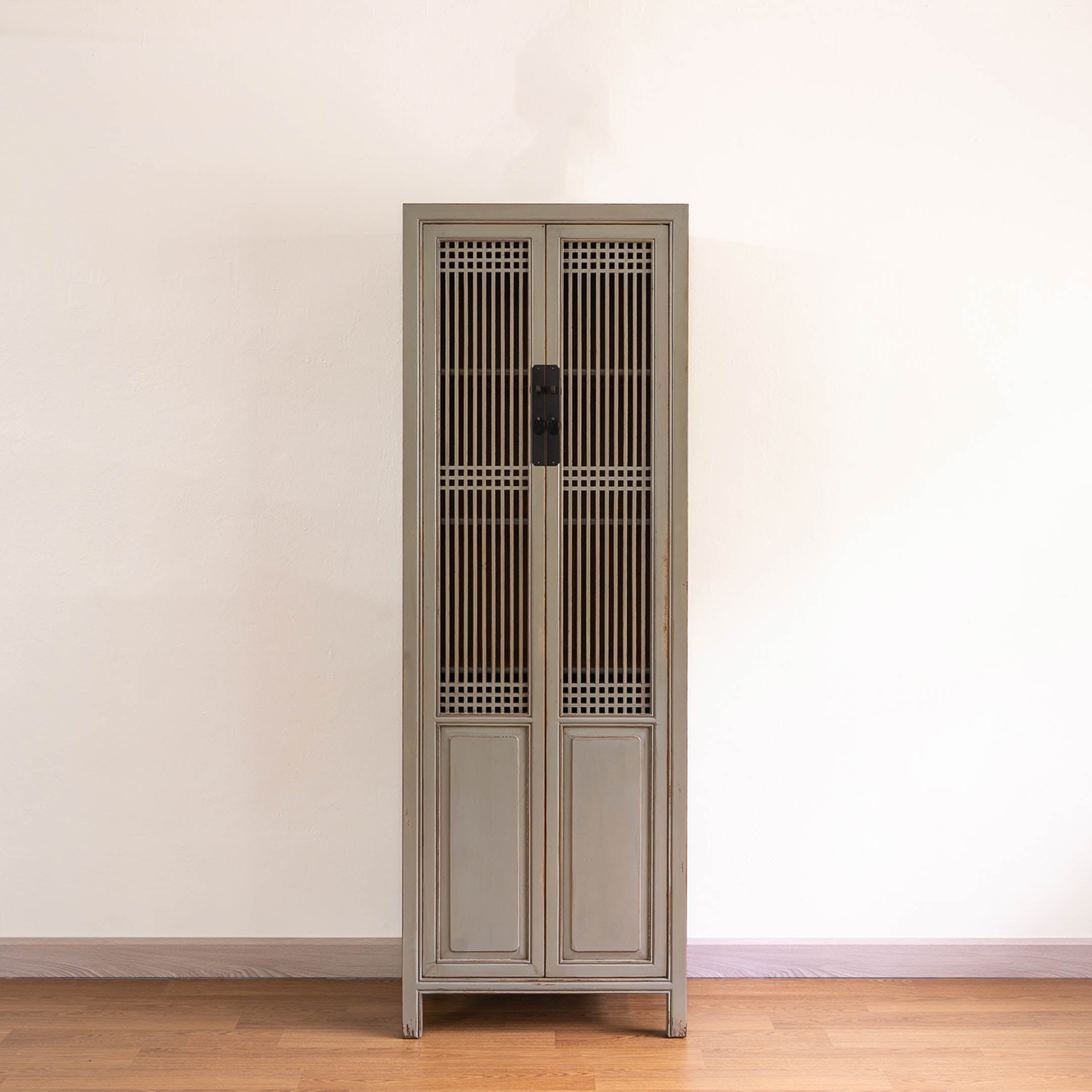 Lattice Doors Narrow Cabinet