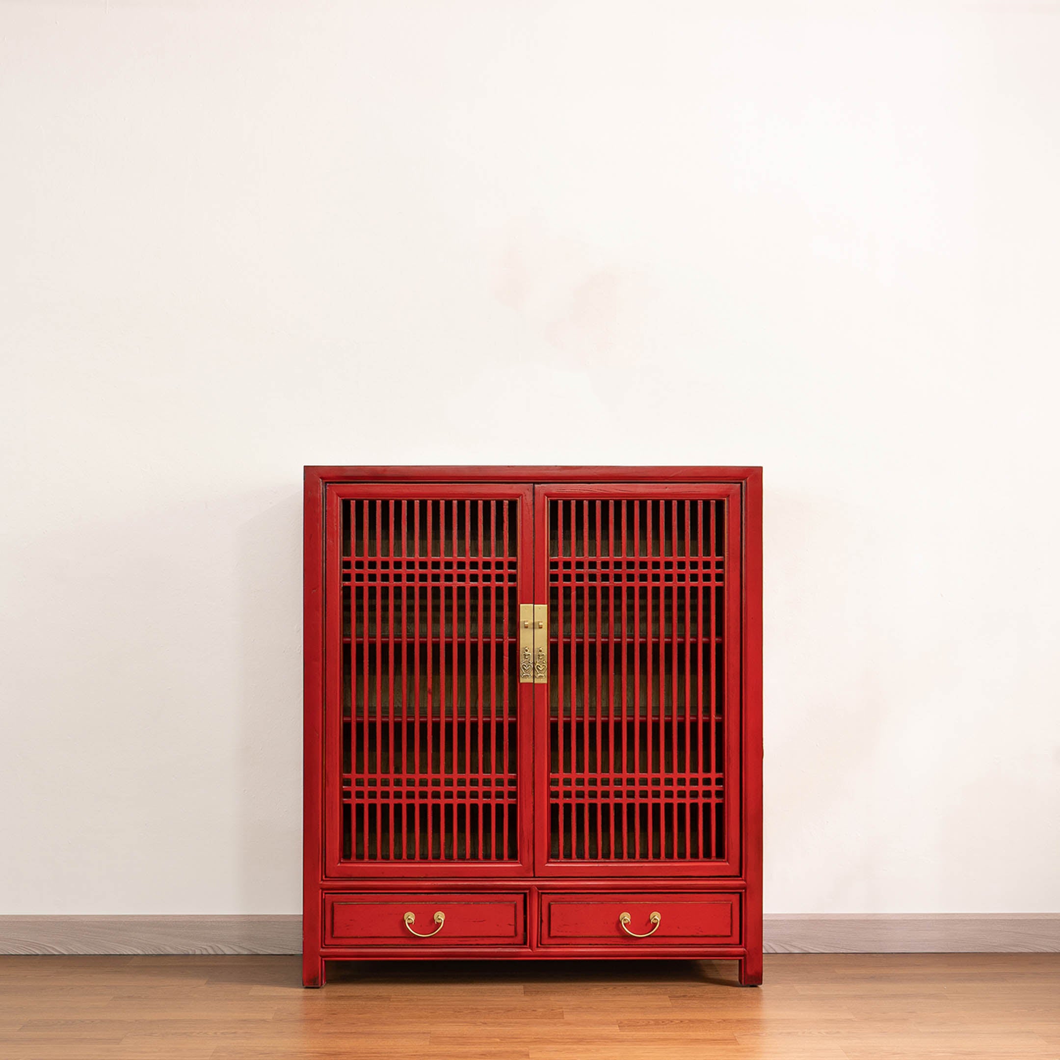 Traditional Lattice Door Cabinet Reproduction