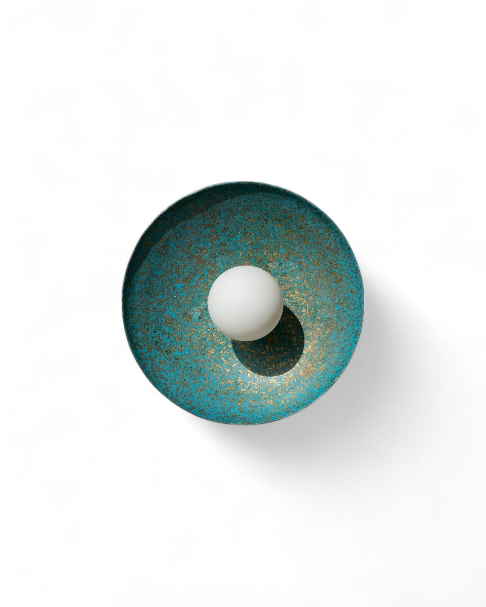 Ban Pa Ao Concave Sconce - Coiled Rice Husk Blue