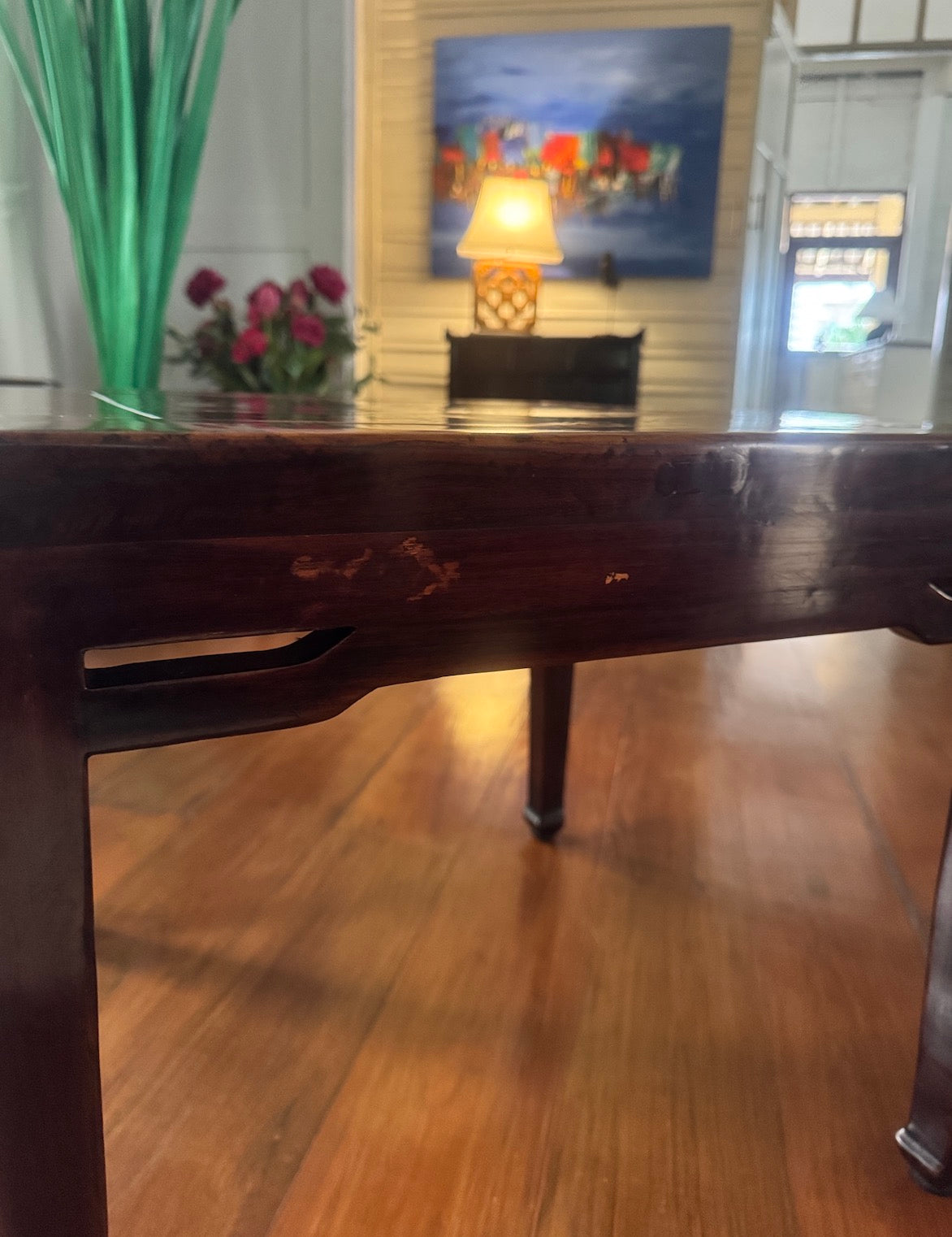 Qing Dynasty Lacquered Elm Wood Dining Table