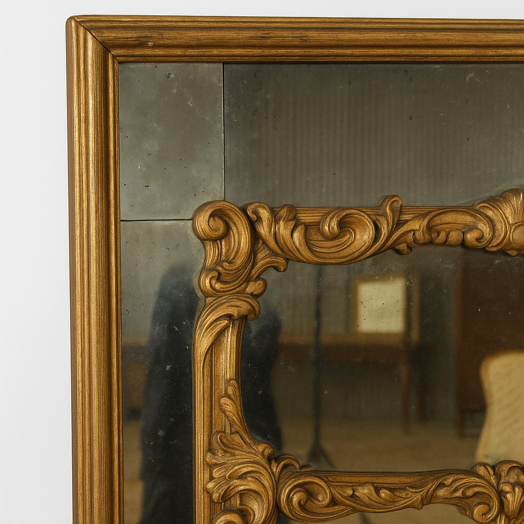 Trumeau Golden Paneled Mirror