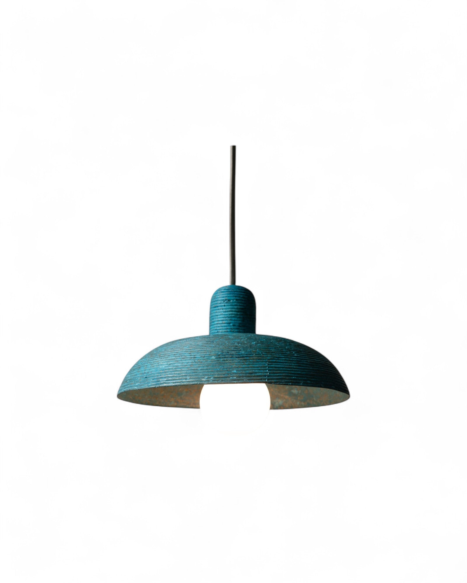 Ban Pa Ao Pendant - Coiled Rice Husk Blue