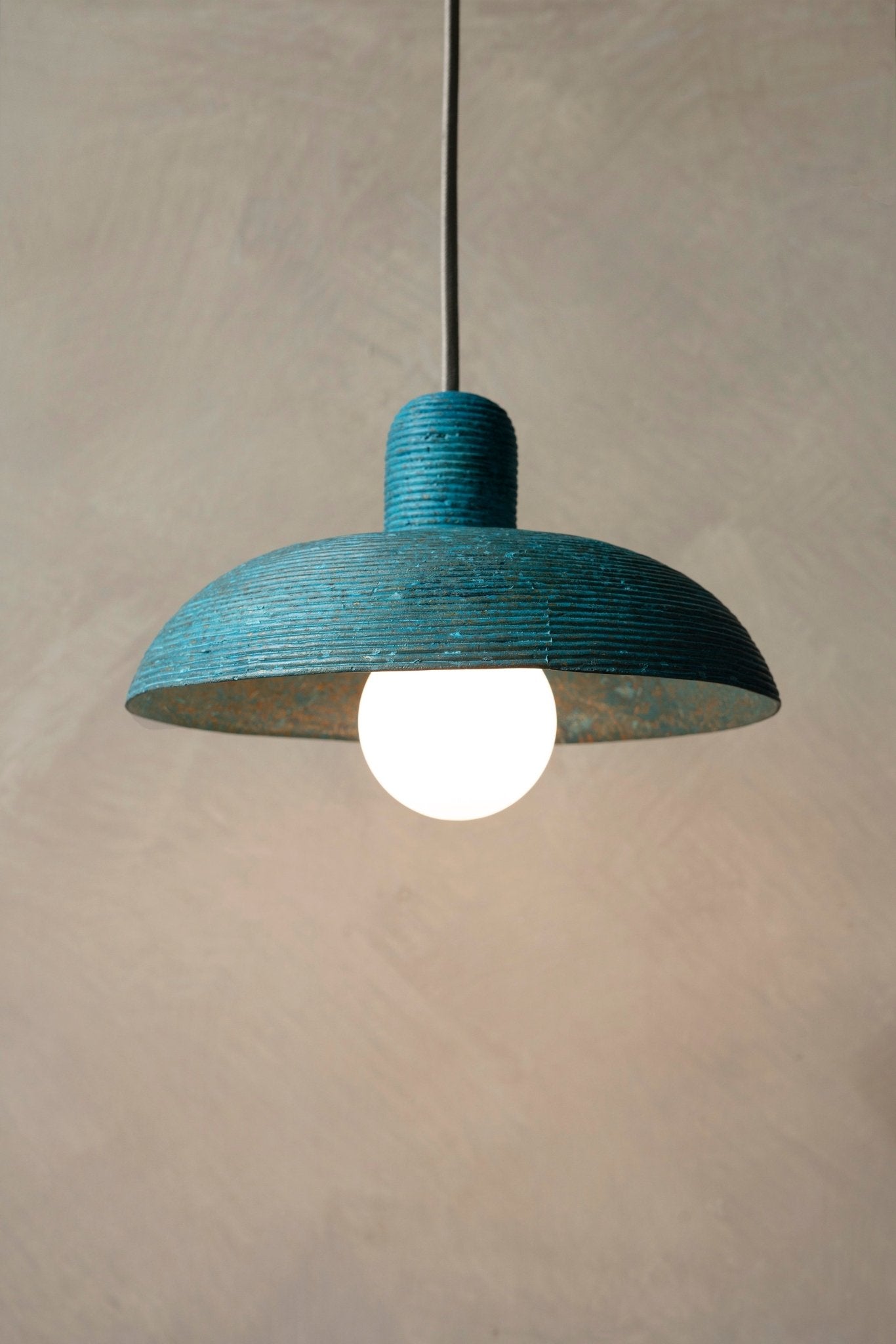 Ban Pa Ao Pendant - Coiled Rice Husk Blue - Surround Living - 3