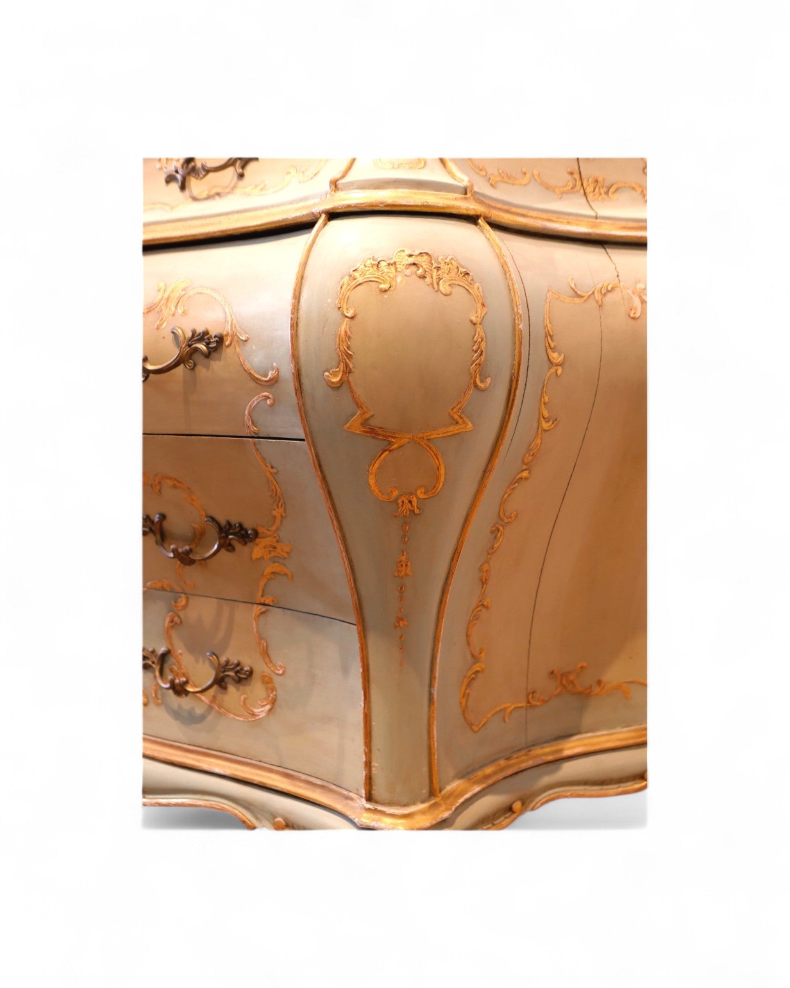 Rare Venetian Lacquered & Parcel-Gilt Commode