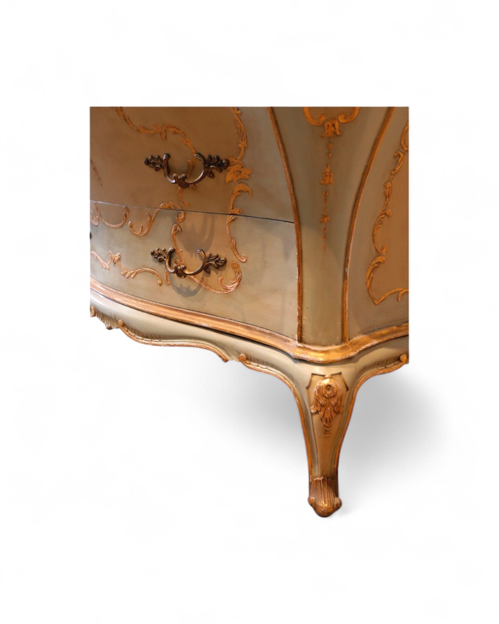 Rare Venetian Lacquered & Parcel-Gilt Commode