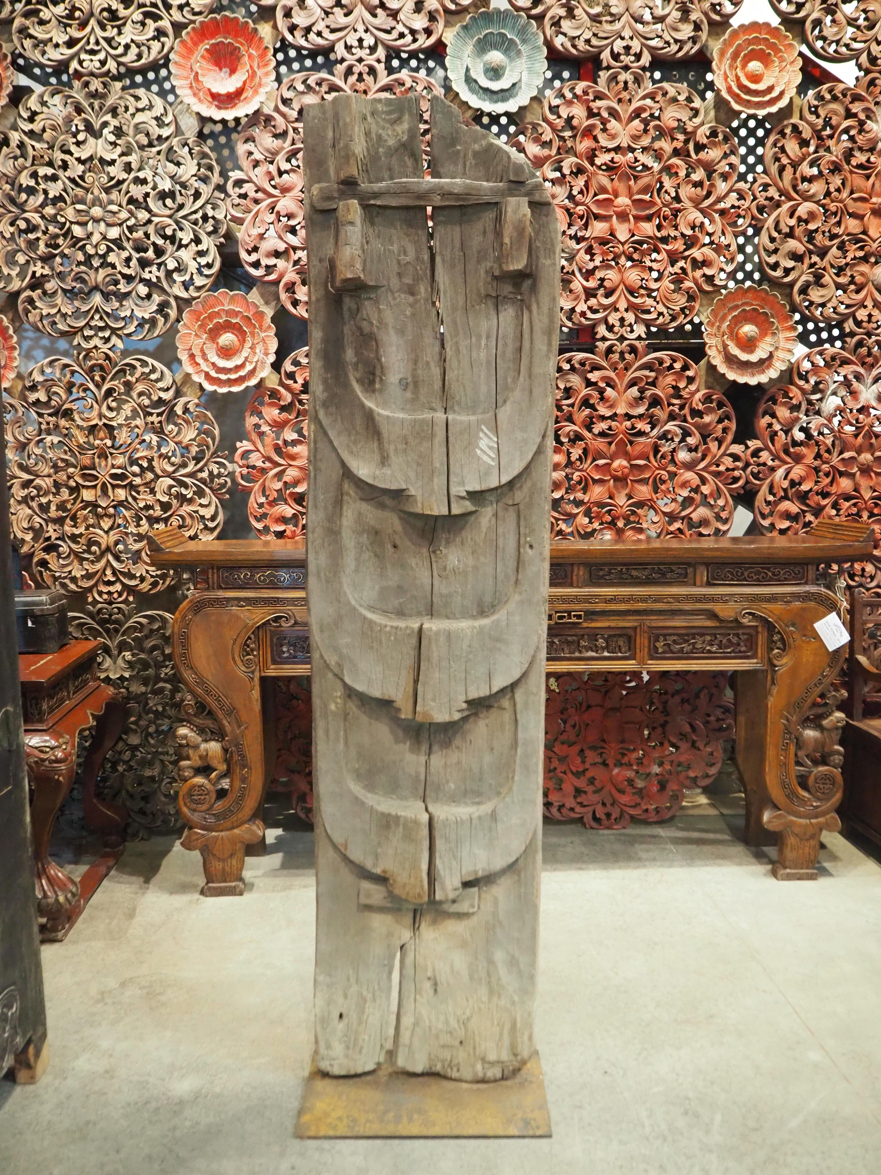 1920s Nagaland Buffalo Hand Carved Panel