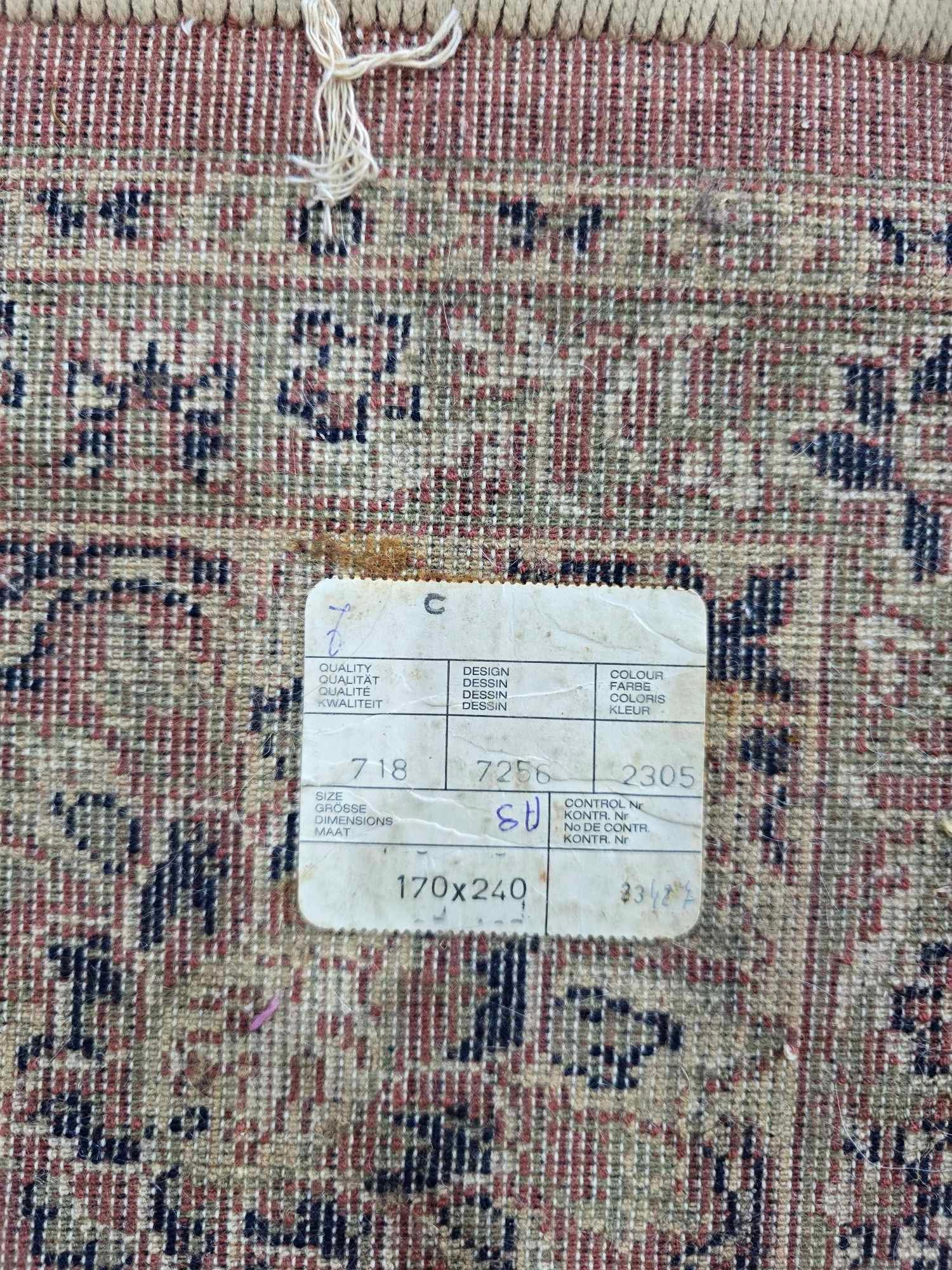 Belgian Floral Medallion Rug in Red & Ivory | 170 x 240cm