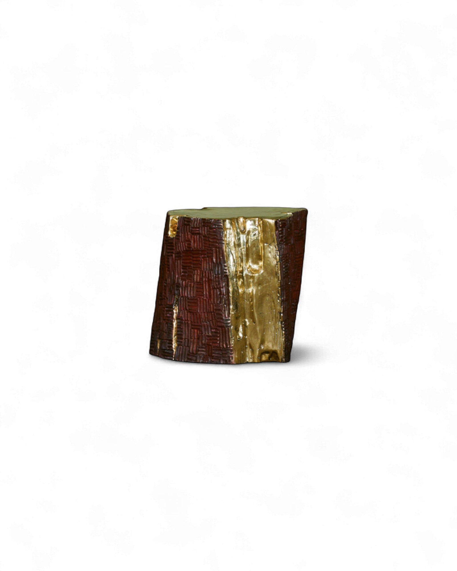Living Collection Log Stool (L) - Polished Brass - Surround Living x Masaya
