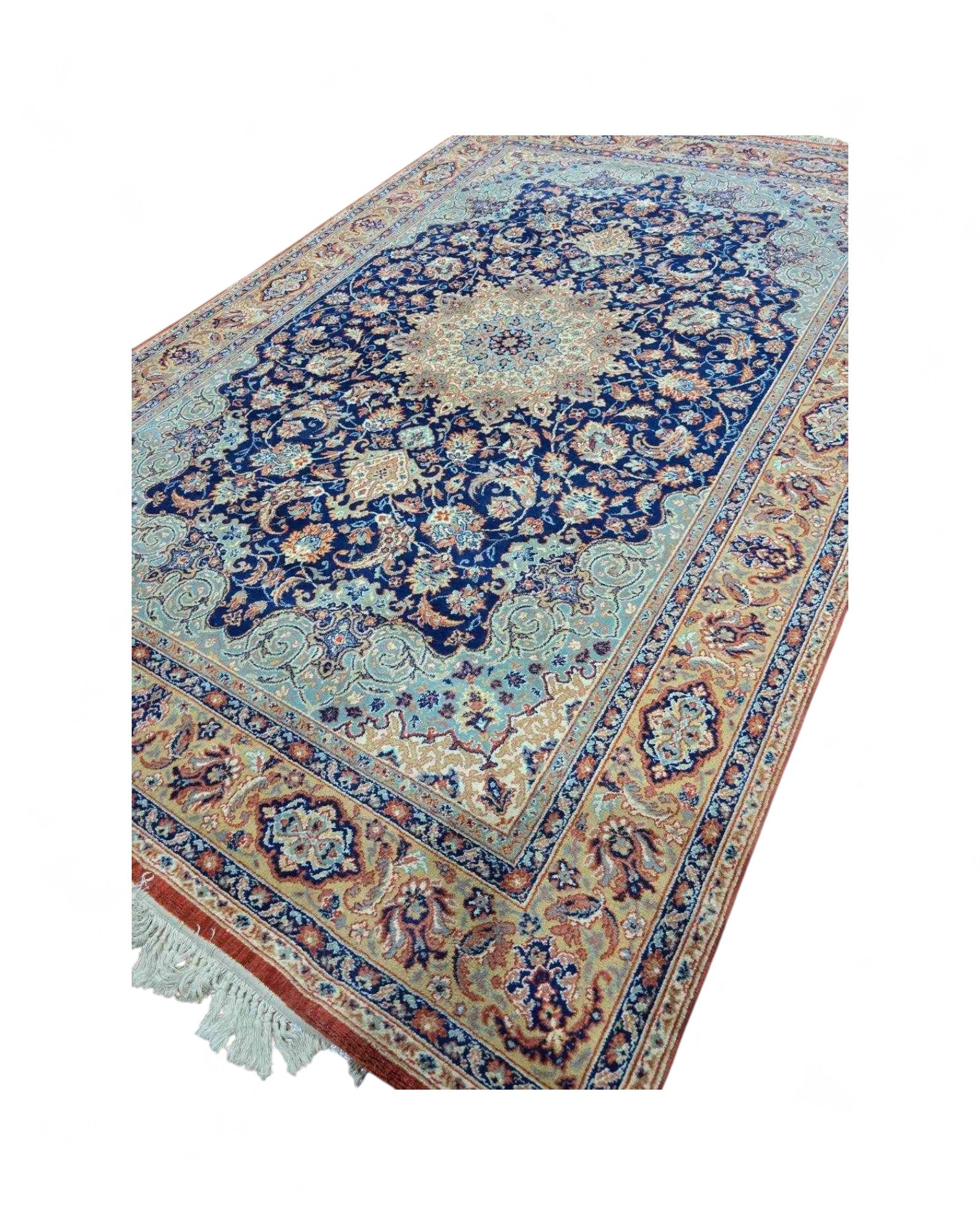 Belgian Sky Blue Medallion Rug | 200 x 300cm