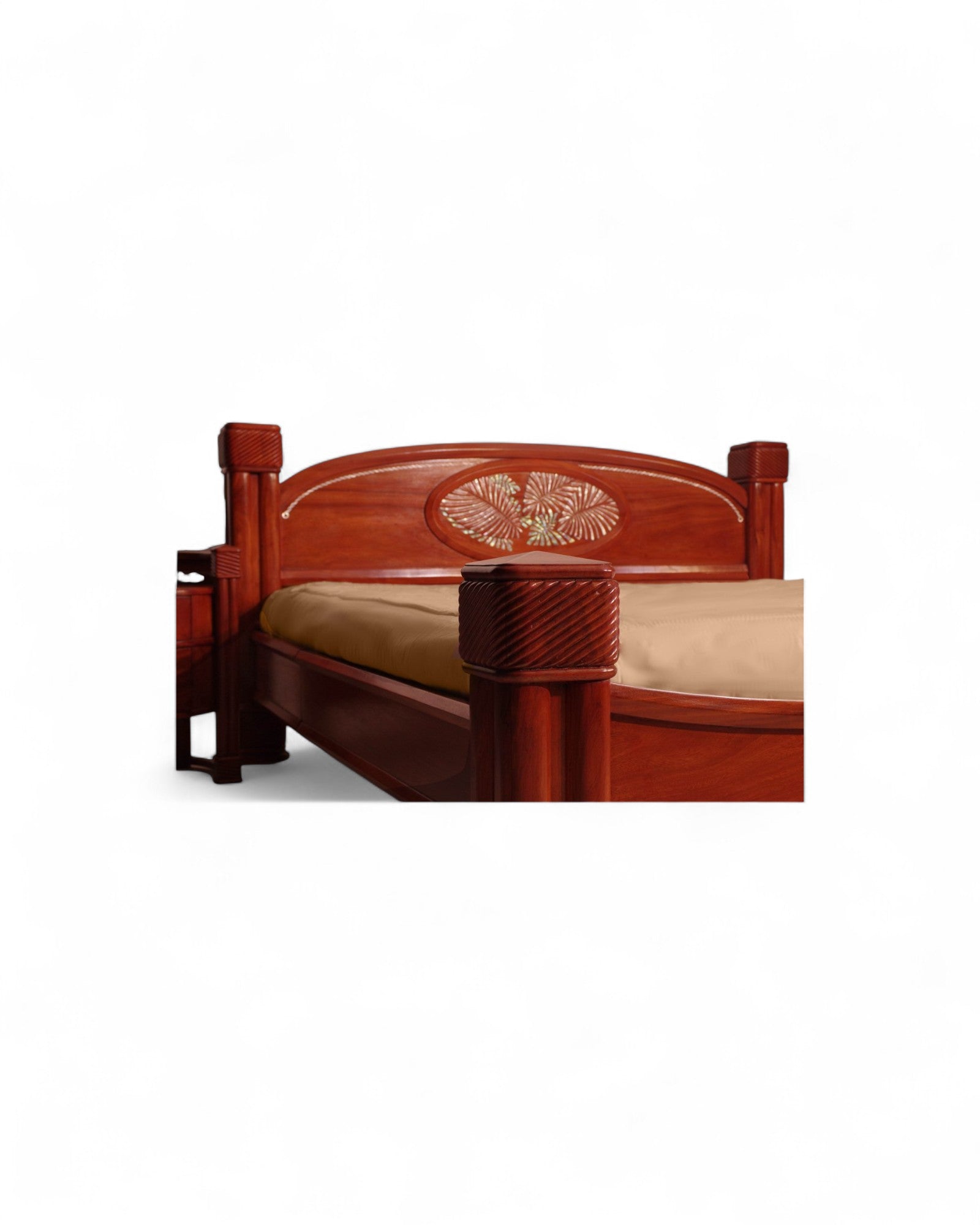 East and West Bed Set, Mother of Pearl Inlay - Reproduction