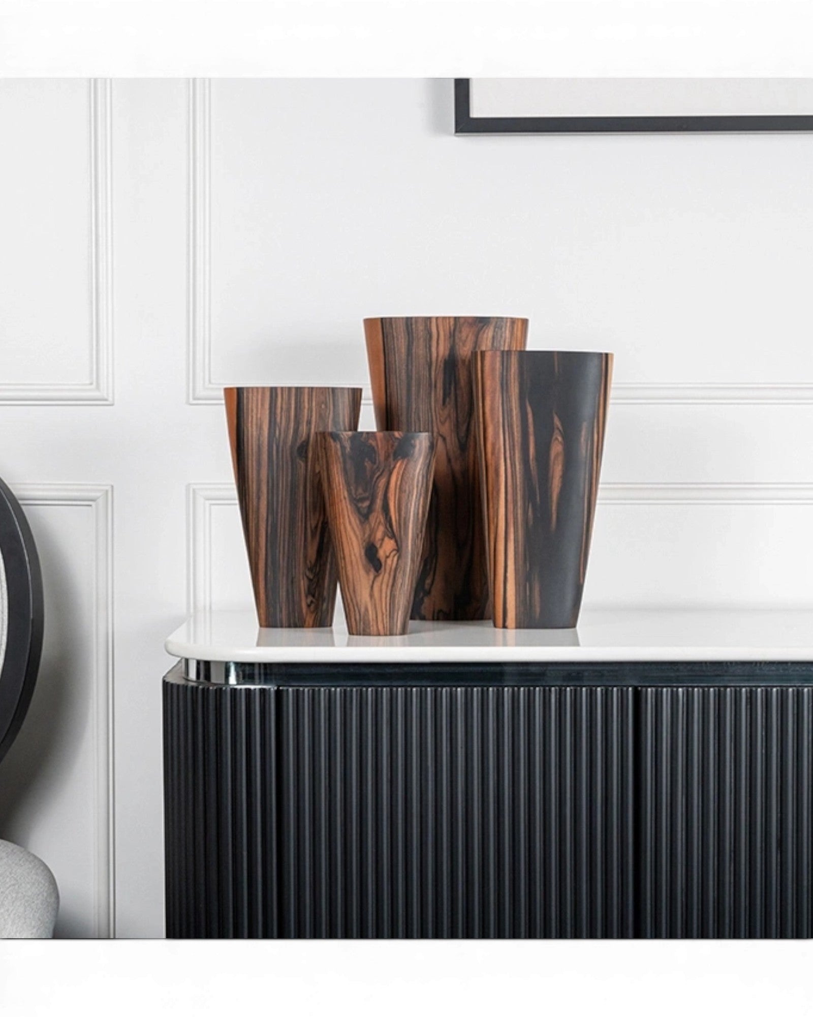 Elsa Tall Vase - Black & Red Ebony - Surround Living - 8