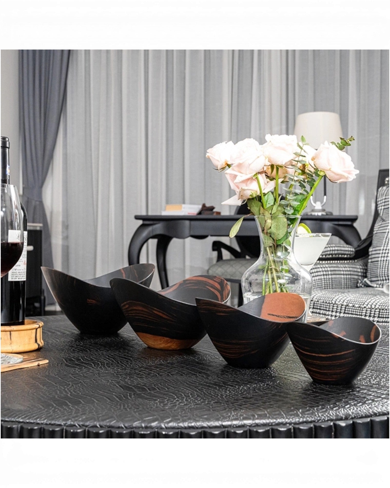 Lilac Bowl - Black & Red Ebony - Surround Living - 16
