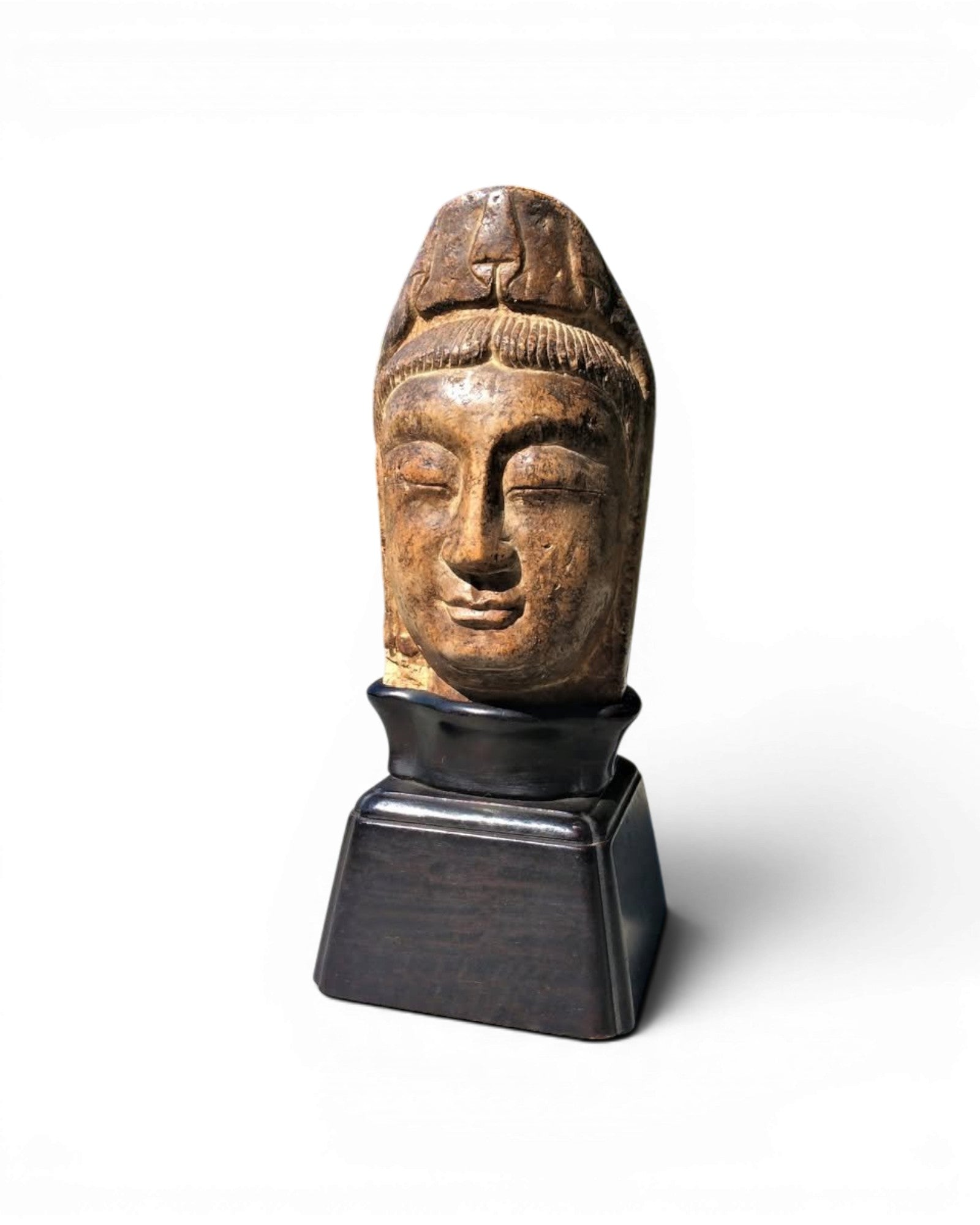 HEAD OF GUANYIN. Soap Stone