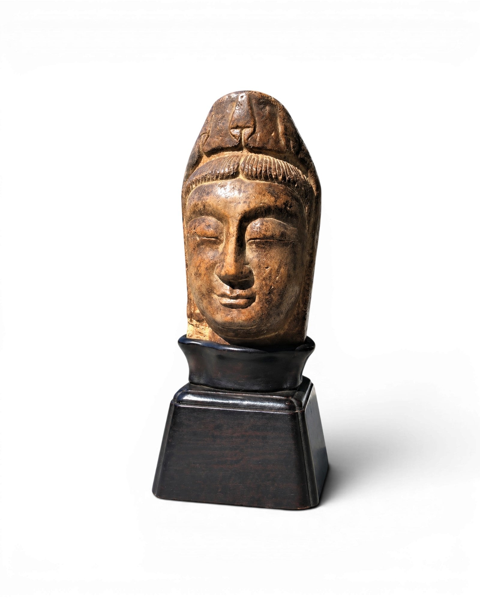 HEAD OF GUANYIN. Soap Stone