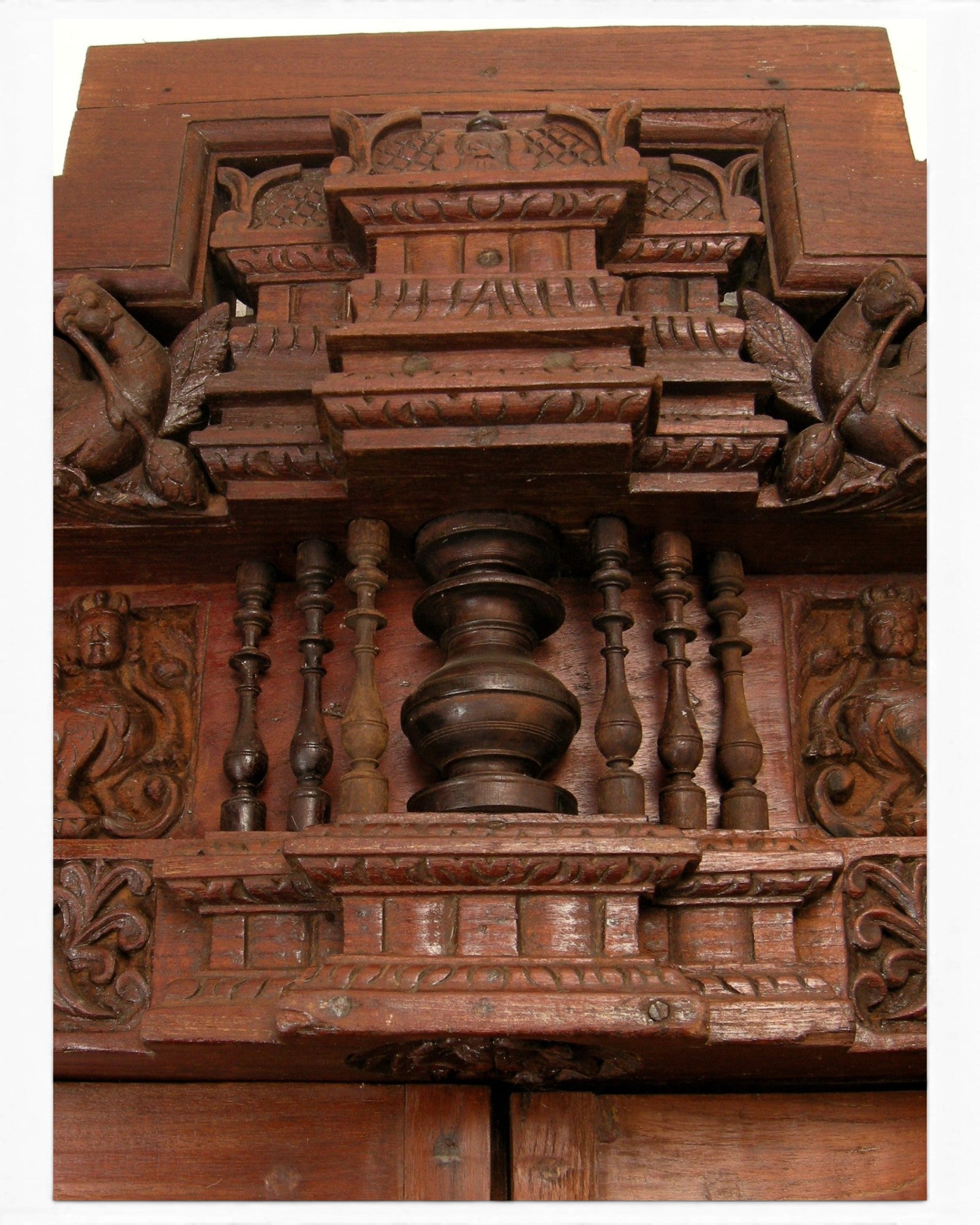 Madras Teak Wood Door with Carved Frame - Surround Living - 4