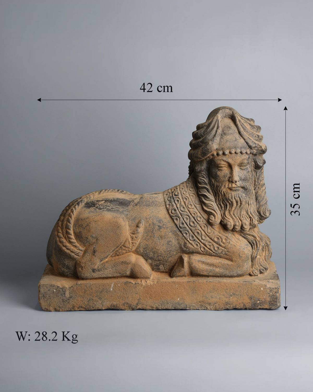 Mesopotamian Assyrian Art Androcephalous Bull Stone Statue