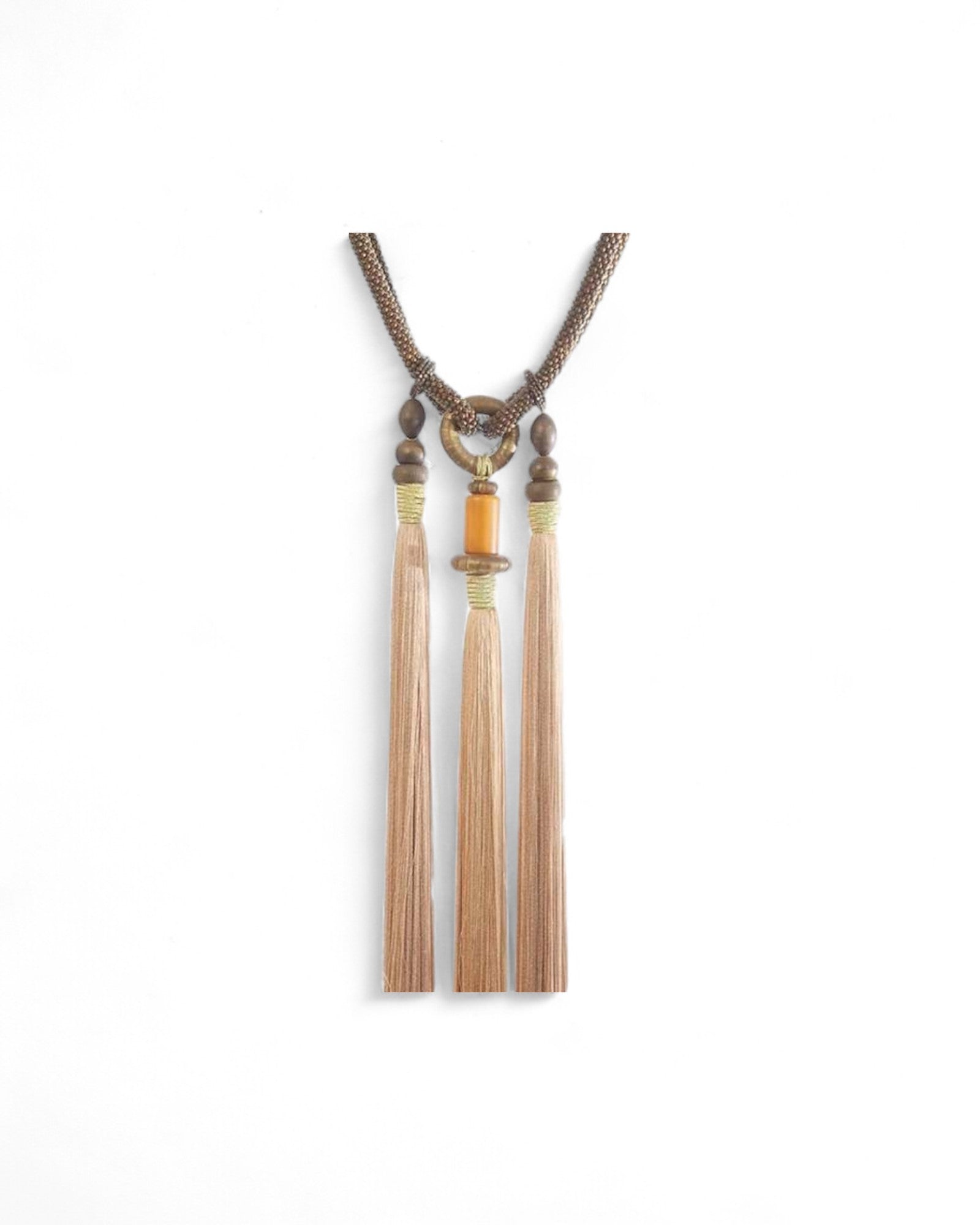 Thai Silk & Stone Champagne Silk Tassels