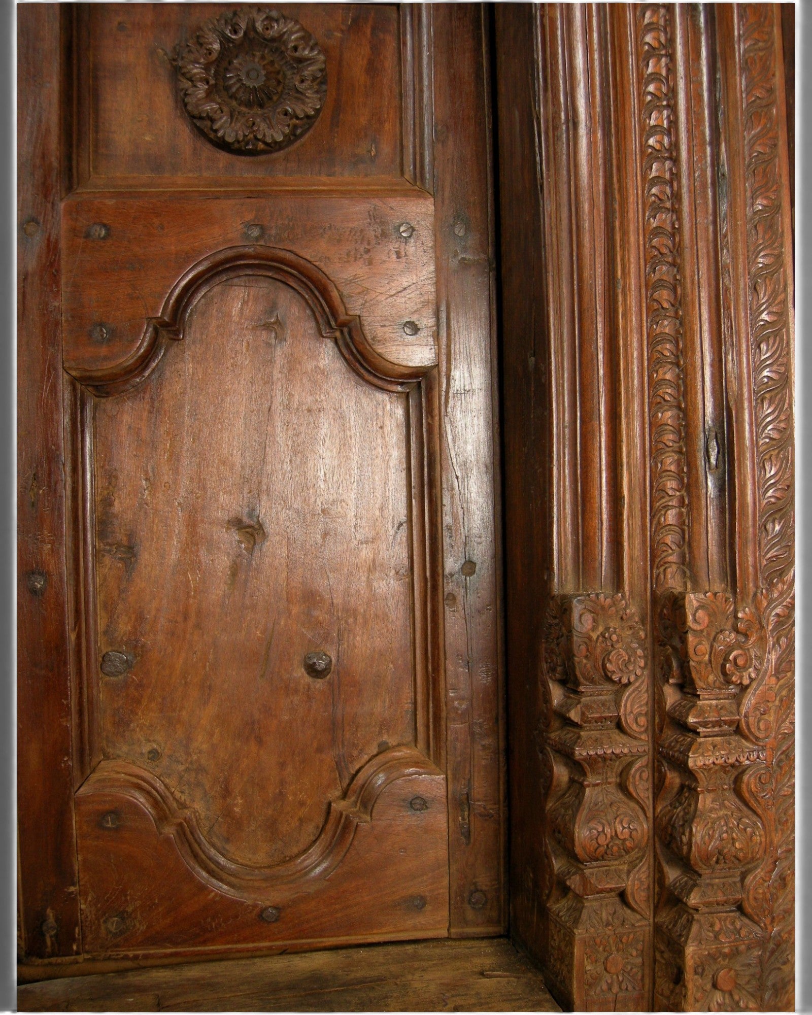 19th Century Chettinad Satin Wood Door - Surround Living - 9