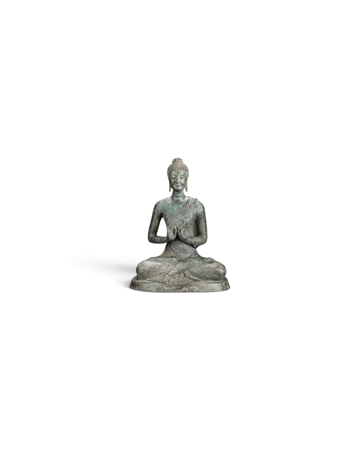 Southeast Asian Antique Meditating Buddha Bronze Sculpture - Surround Living - 1