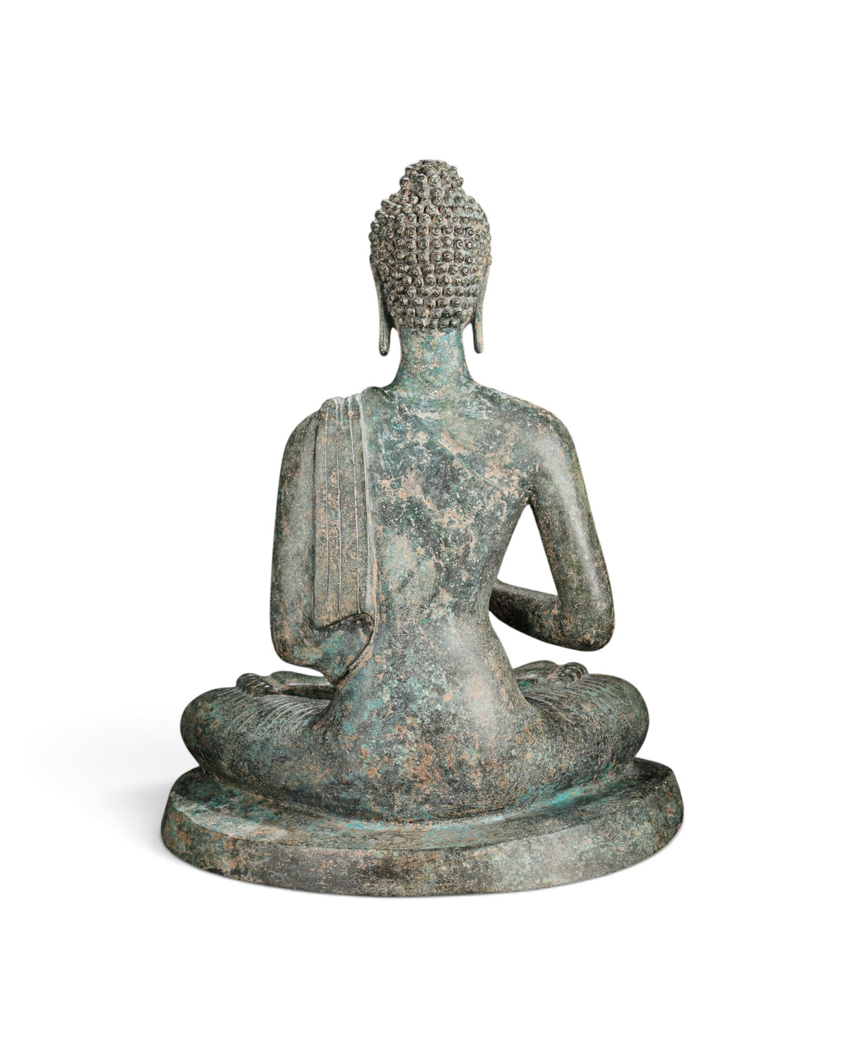 Southeast Asian Antique Meditating Buddha Bronze Sculpture
