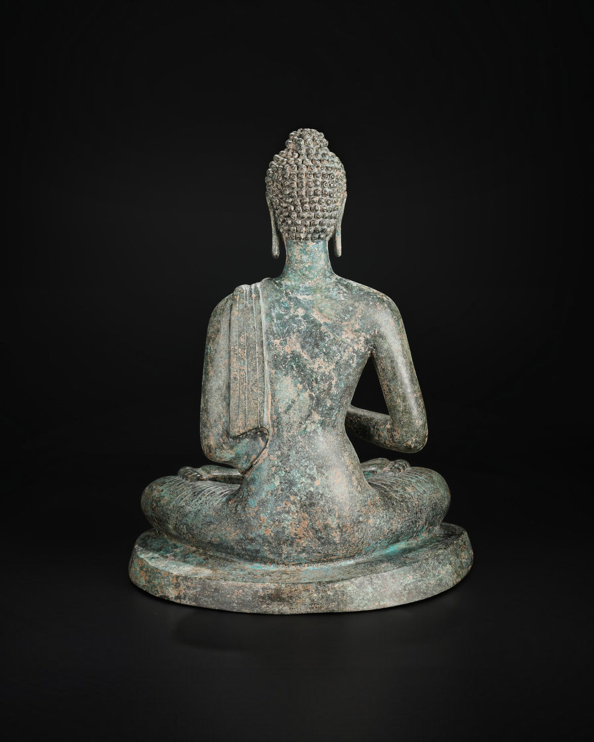 Southeast Asian Antique Meditating Buddha Bronze Sculpture