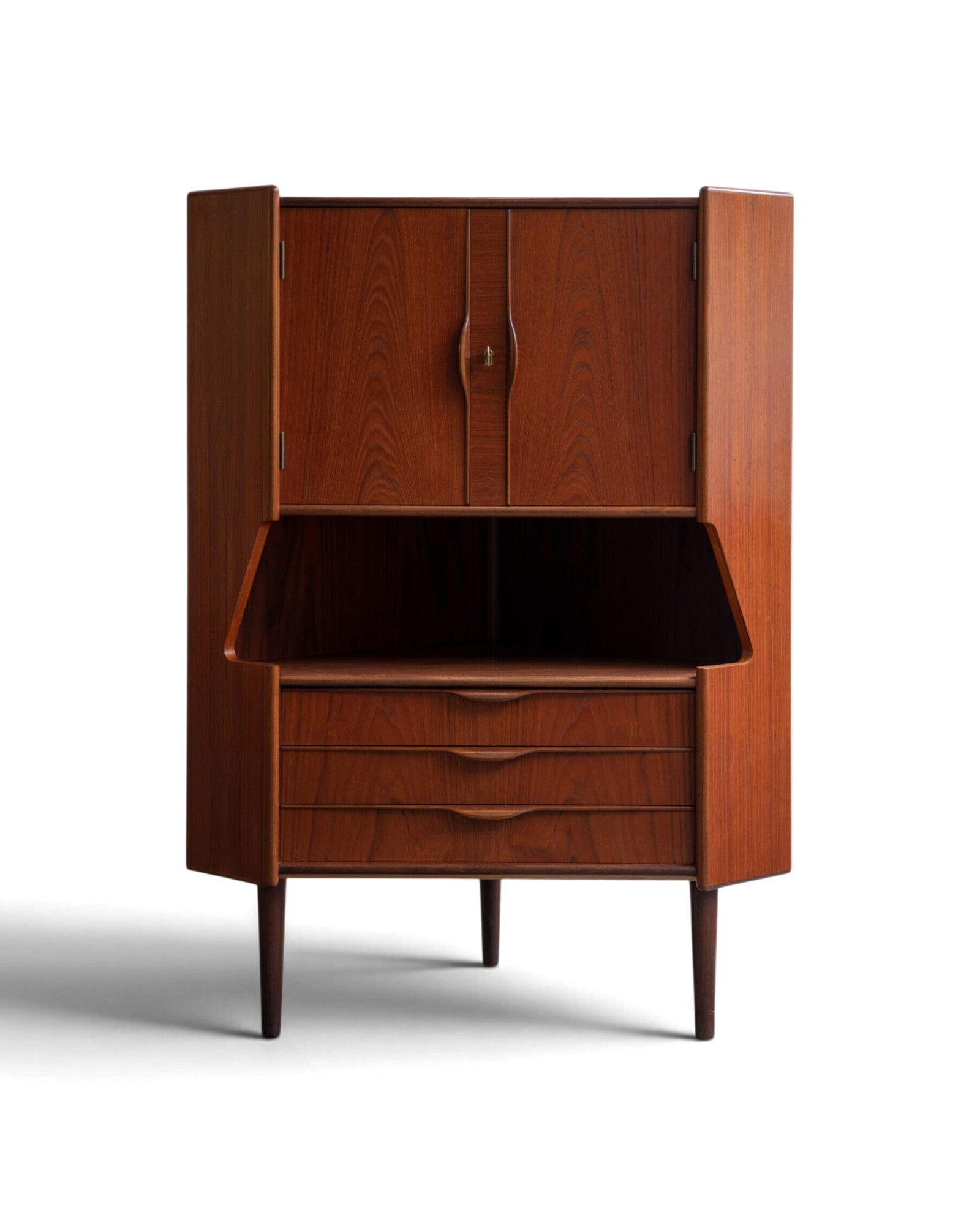 Danish Corner Bar Cabinet by Brdr. Falsig Møbelfabrik