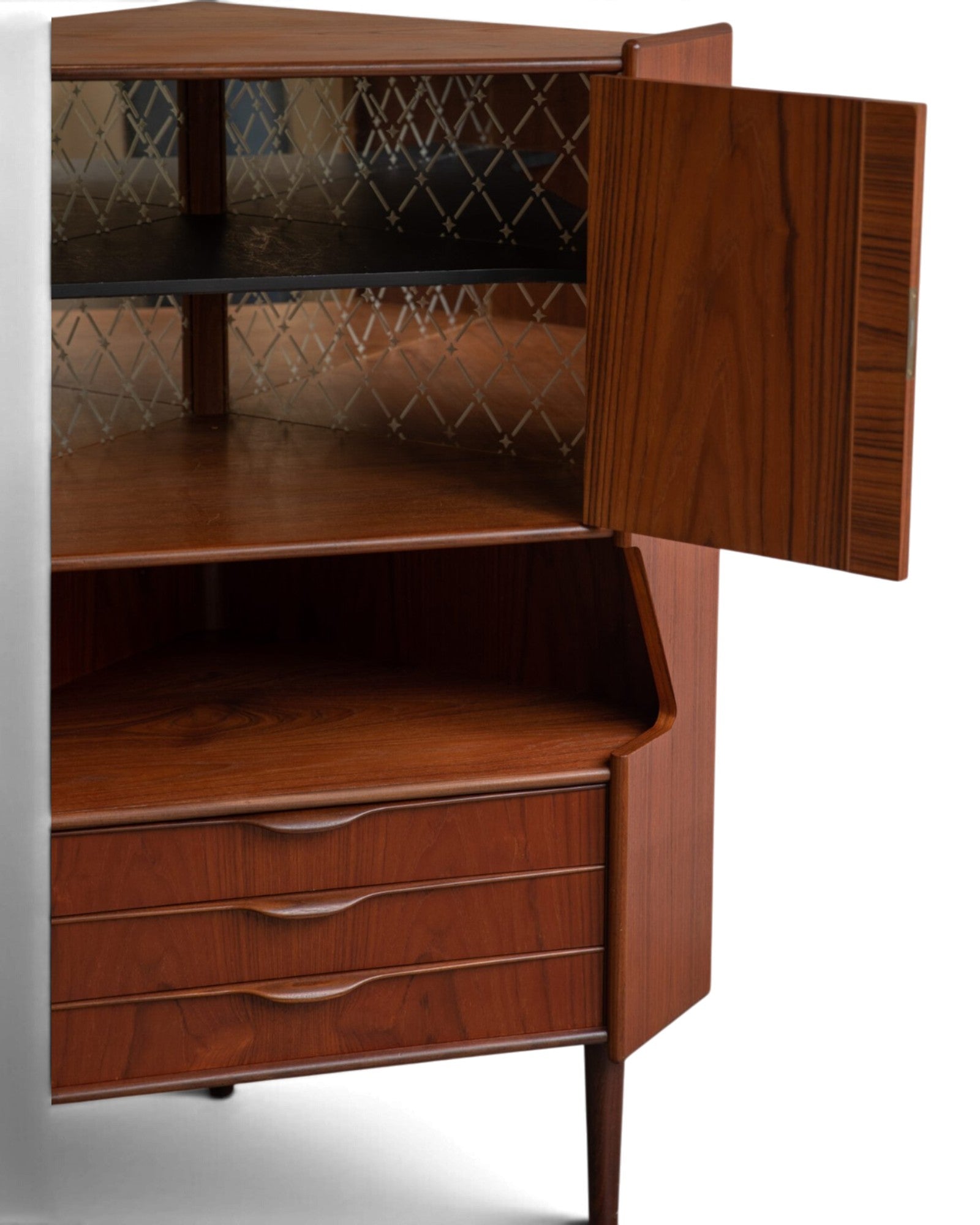 Danish Corner Bar Cabinet by Brdr. Falsig Møbelfabrik