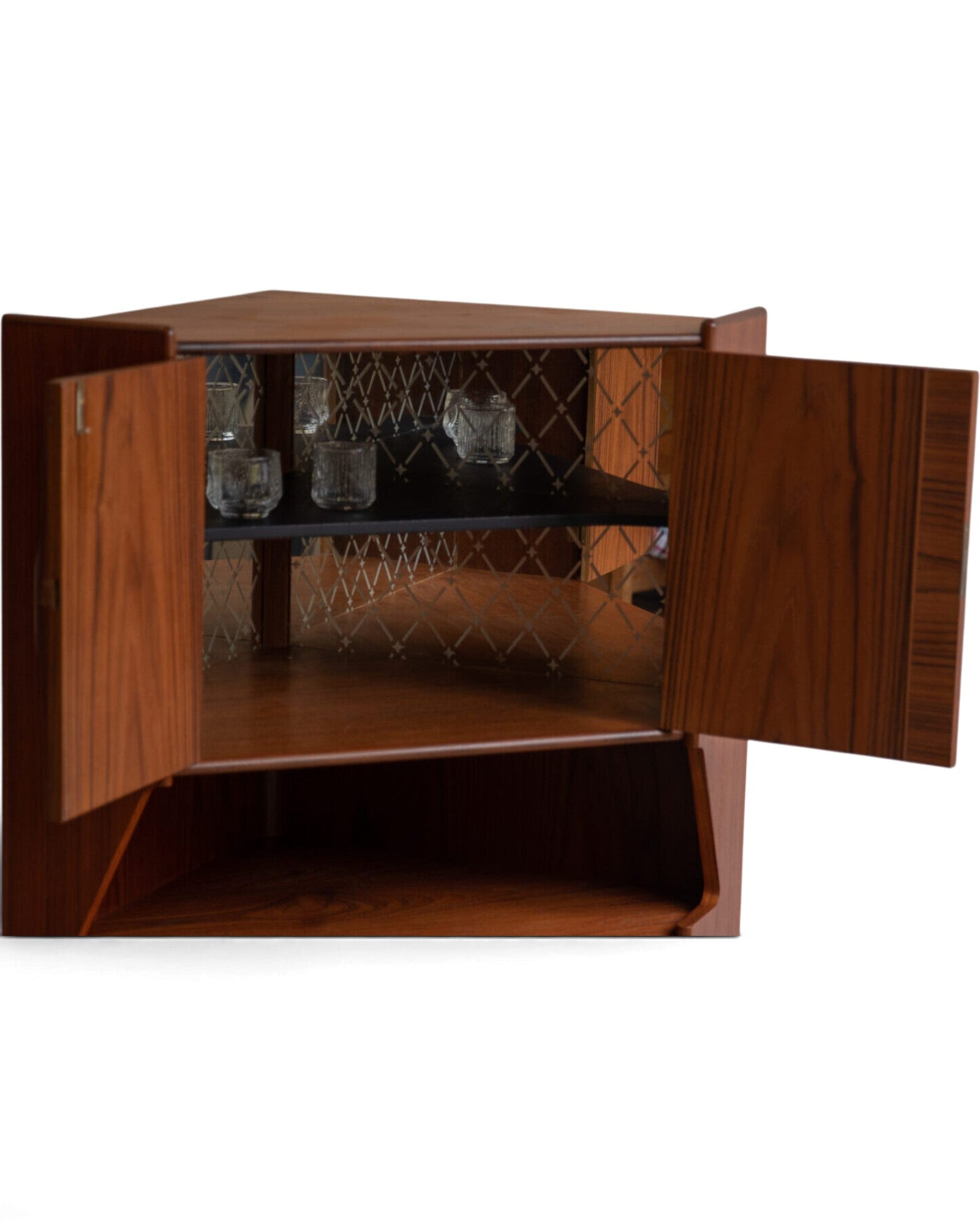 Danish Corner Bar Cabinet by Brdr. Falsig Møbelfabrik