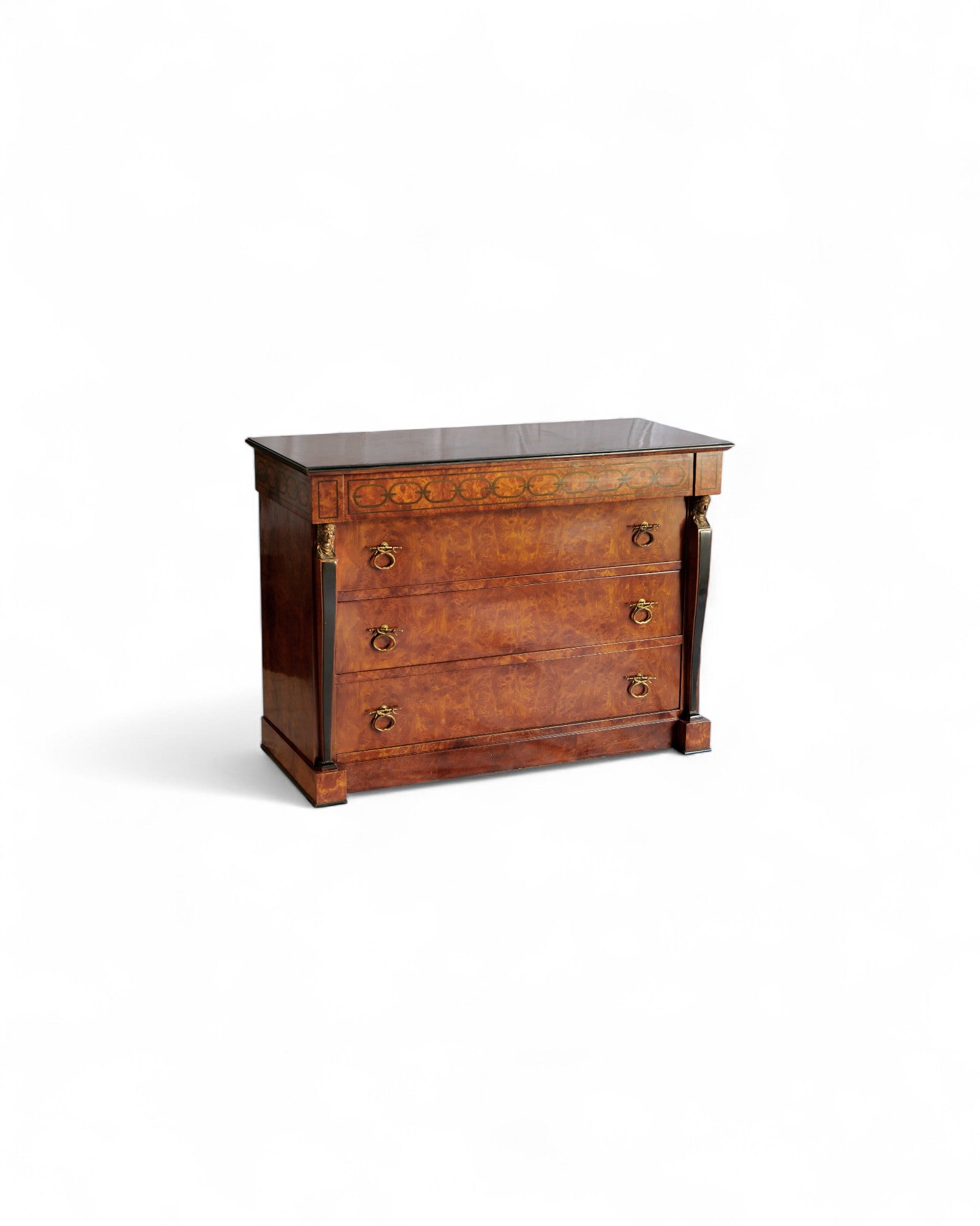 Set of Empire Chest of Drawers & Side Tables -  1 Chest of Drawers & 2 Night Stands