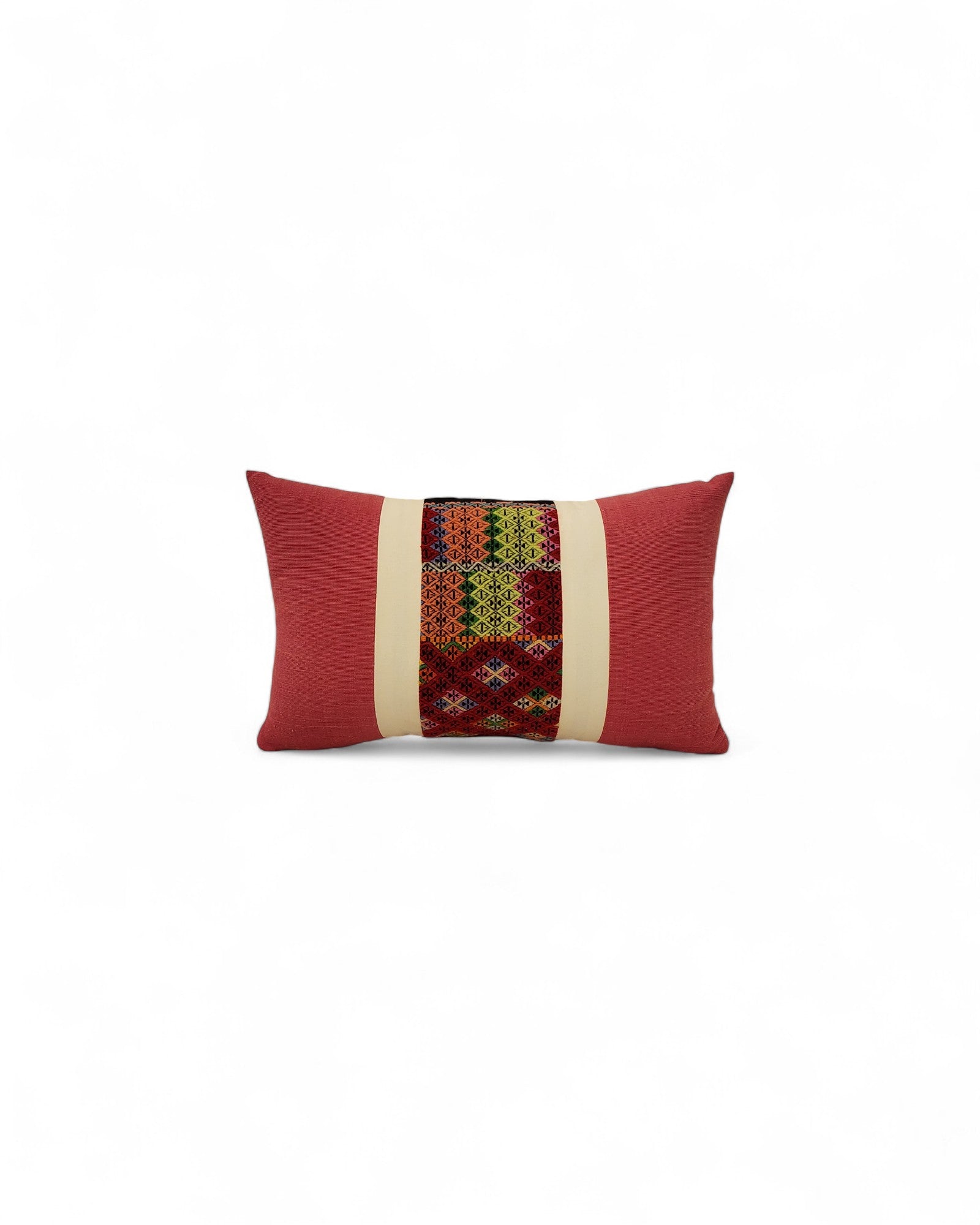 Chiang Mai Threads Lumbar Cushion - Deep Red