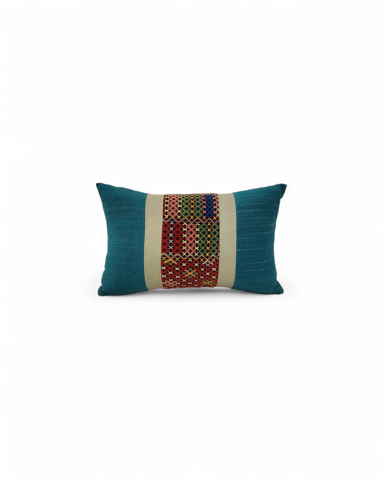 Chiang Mai Threads Lumbar Cushion - Ocean Blue