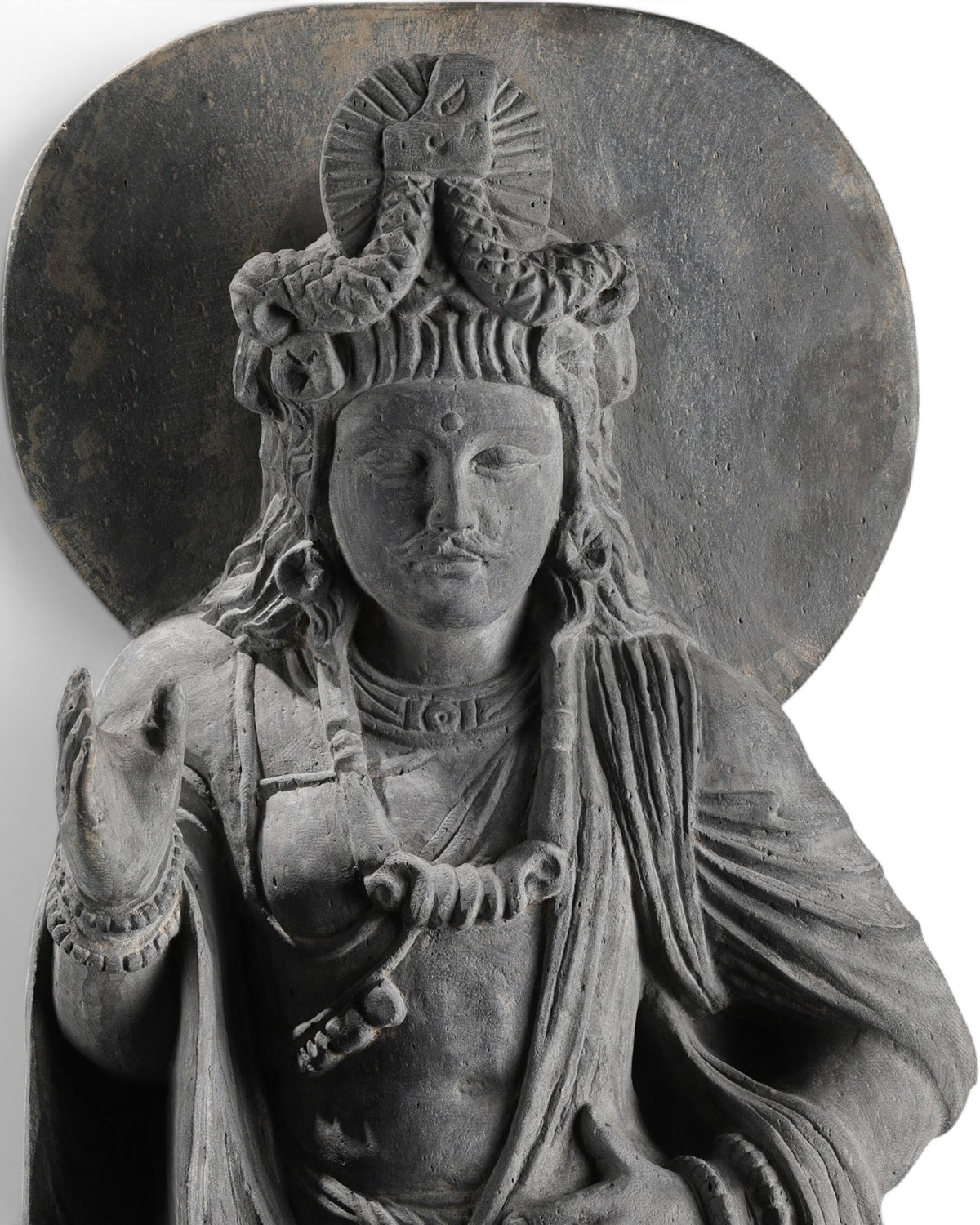 Gandharan Sculpture of a Standing Bodhisattva Maitreya